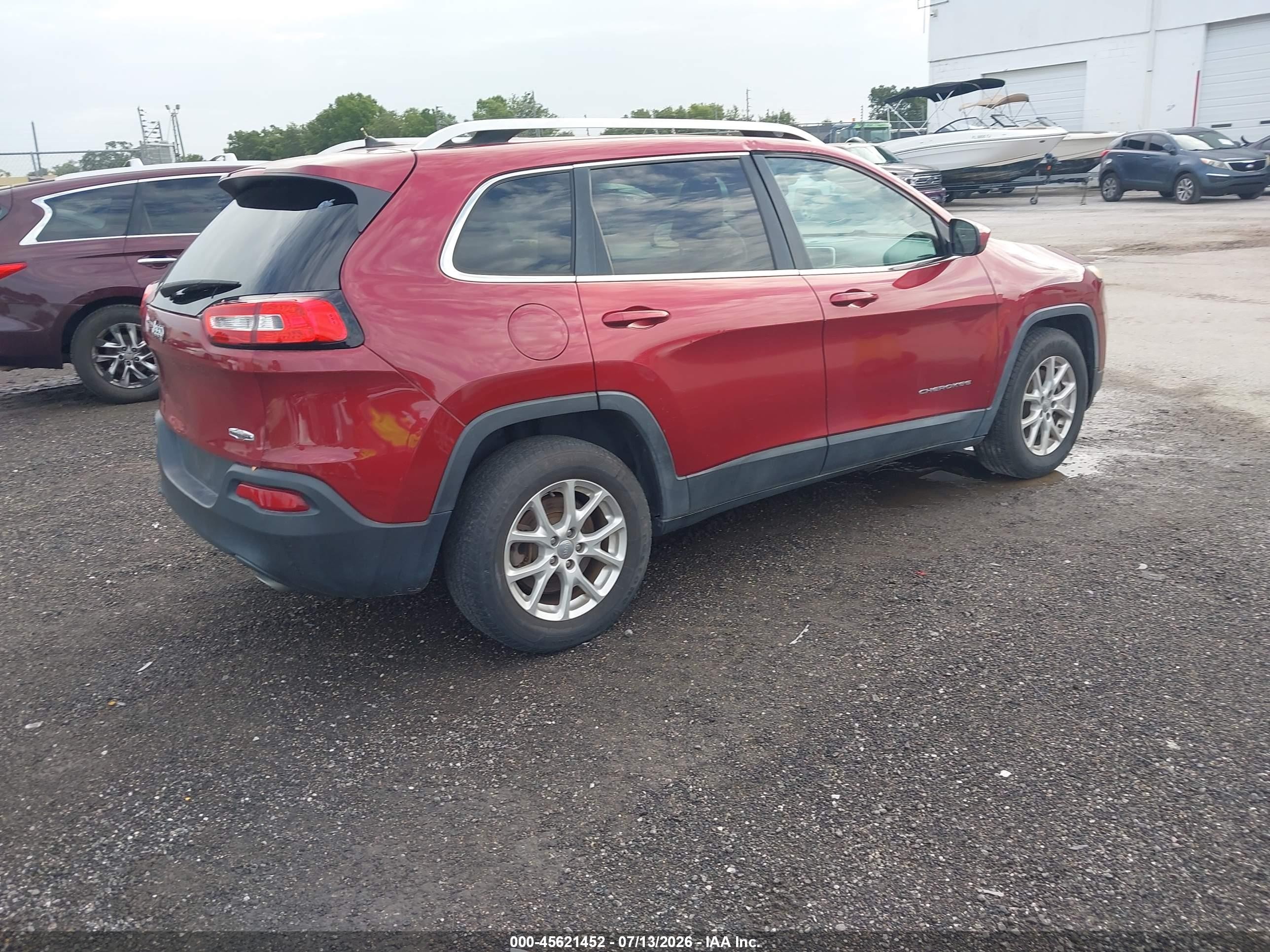 2014 Jeep Cherokee Latitude Красный vin: 1C4PJLCS1EW171905