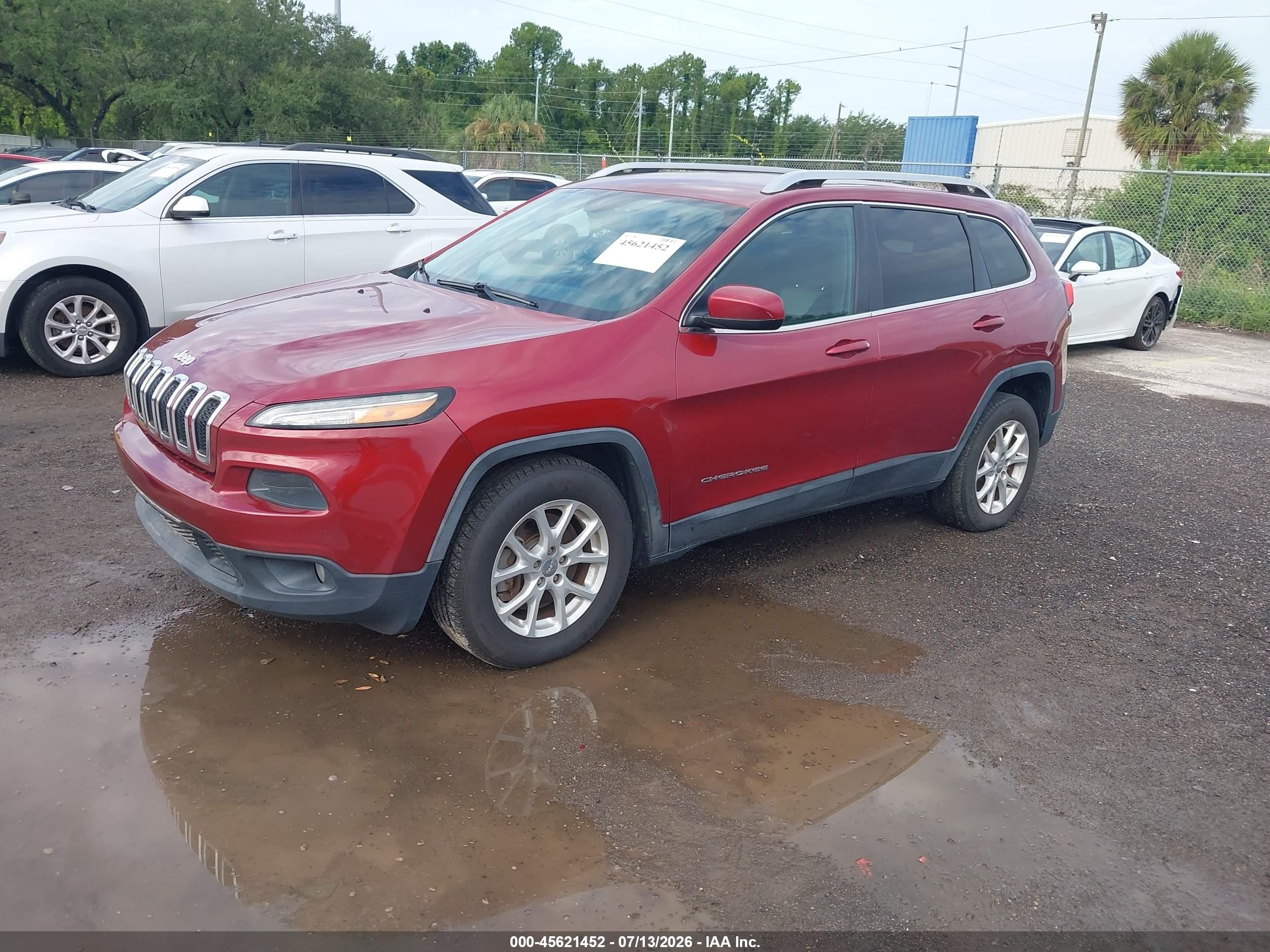 2014 Jeep Cherokee Latitude Красный vin: 1C4PJLCS1EW171905