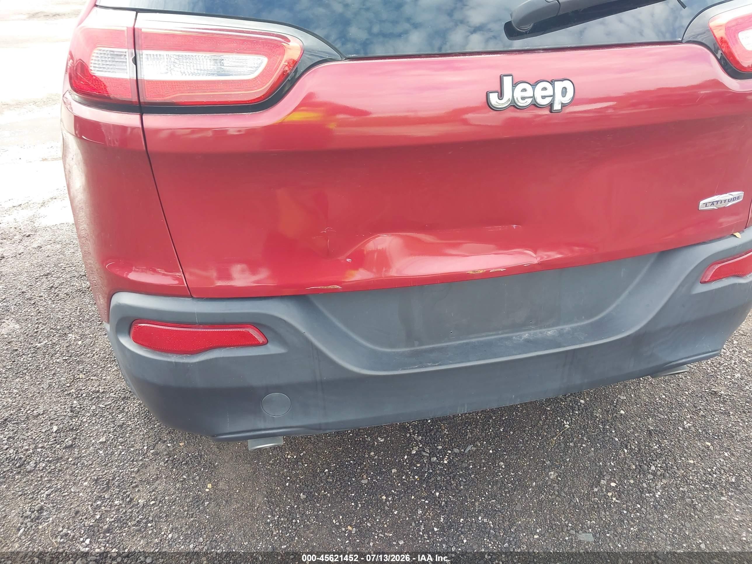 2014 Jeep Cherokee Latitude Красный vin: 1C4PJLCS1EW171905