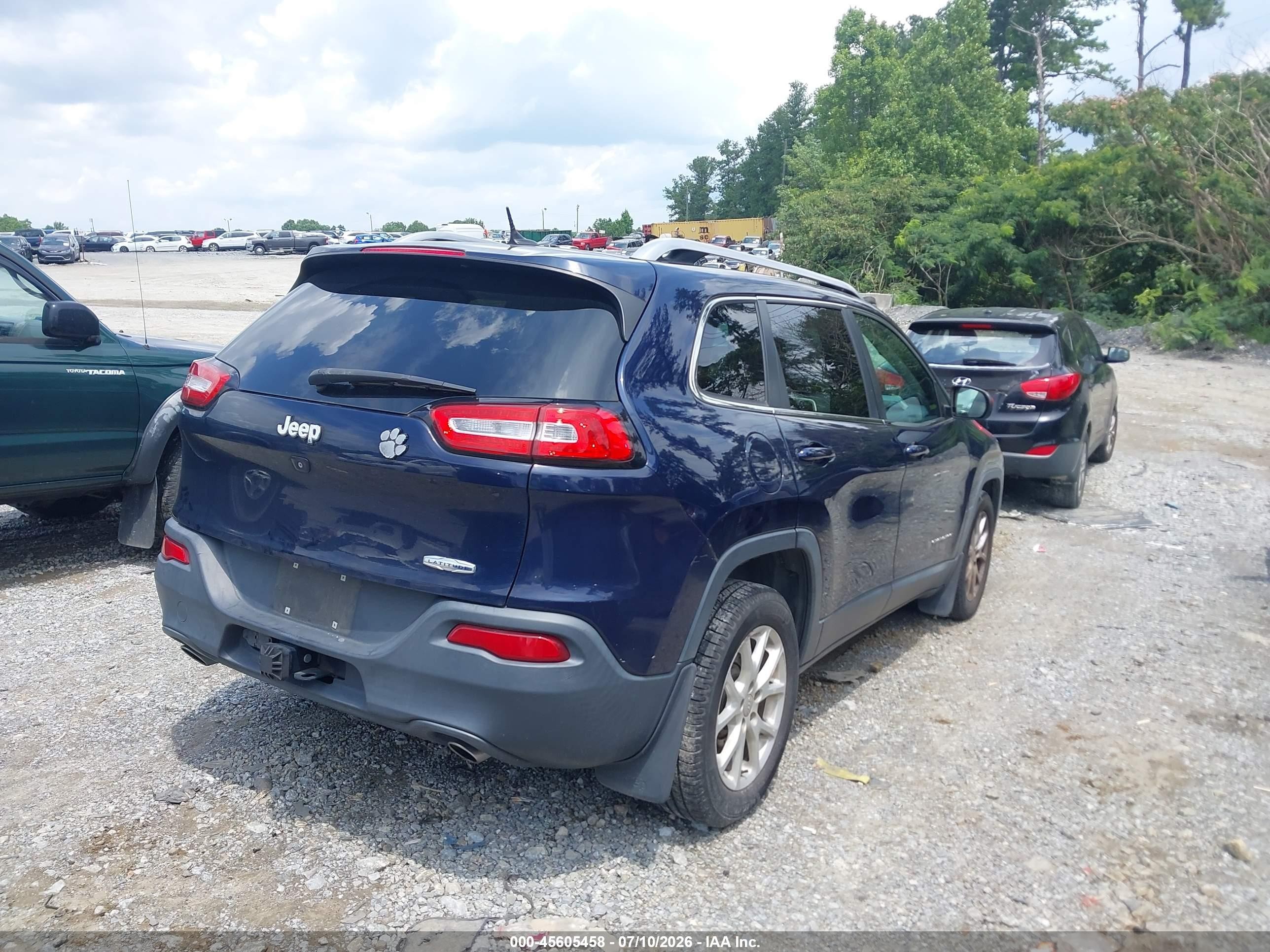 2014 Jeep Cherokee Latitude Dark Blue vin: 1C4PJLCS1EW217555