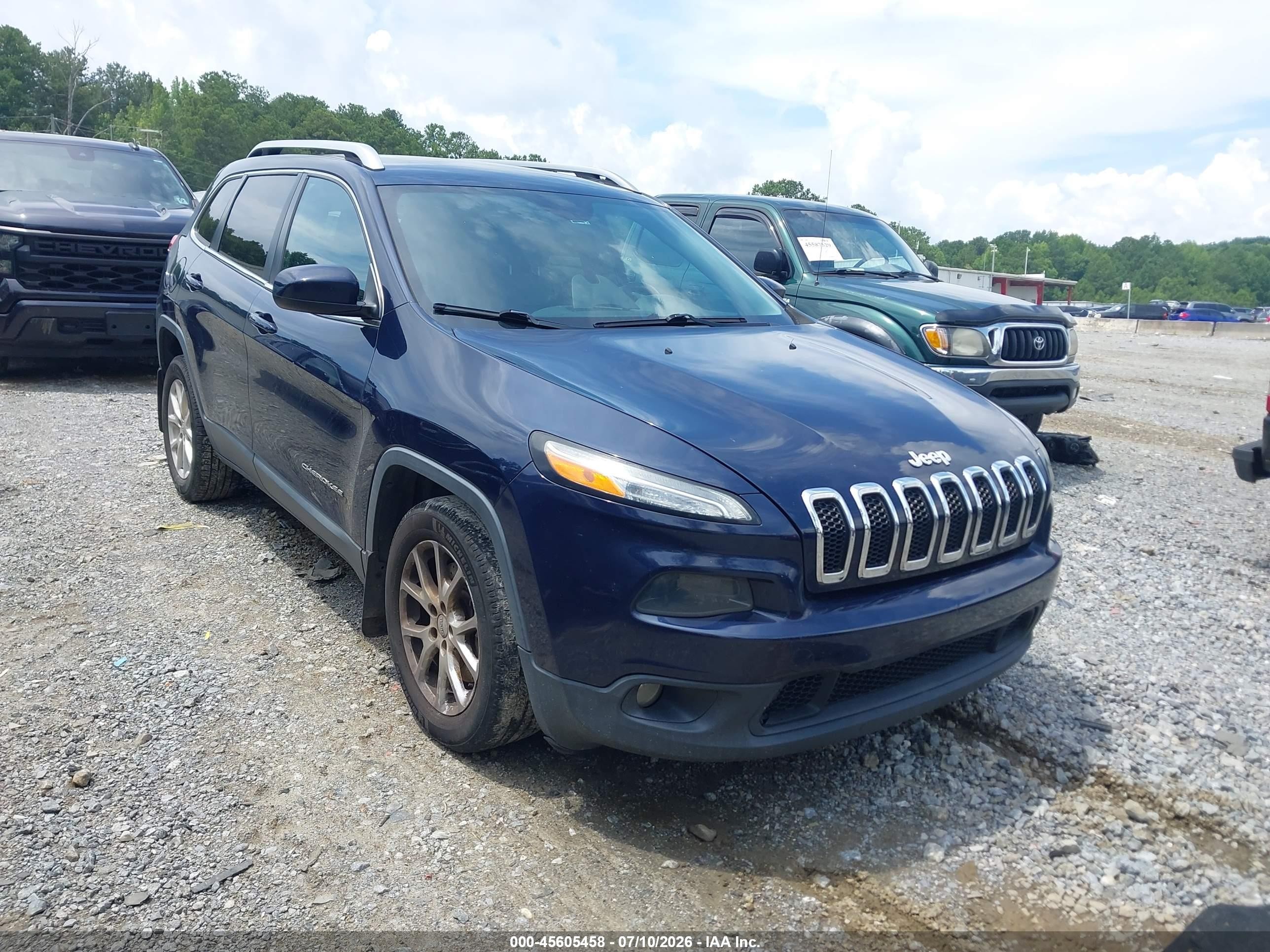 2014 Jeep Cherokee Latitude Dark Blue vin: 1C4PJLCS1EW217555