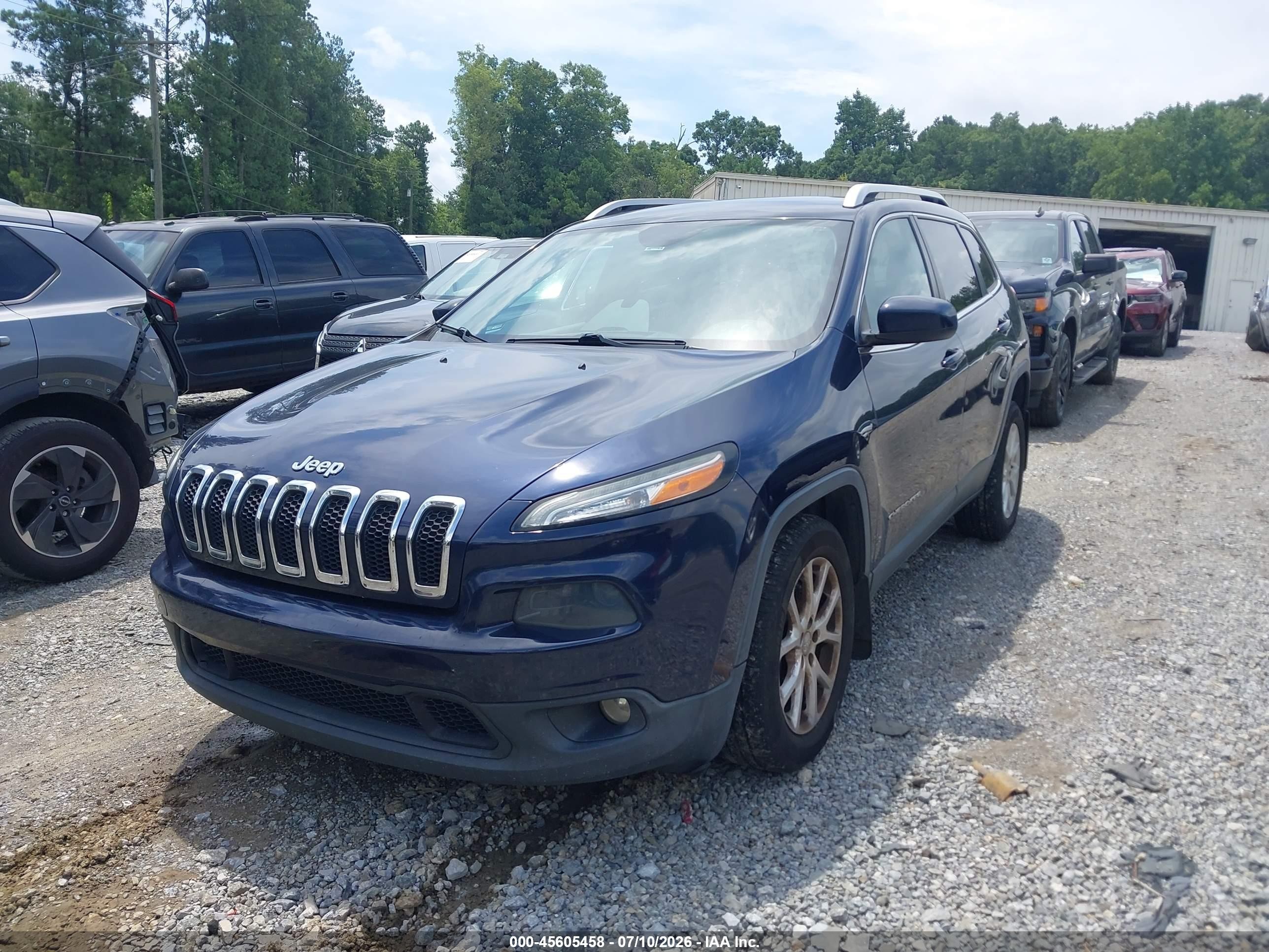 2014 Jeep Cherokee Latitude Dark Blue vin: 1C4PJLCS1EW217555