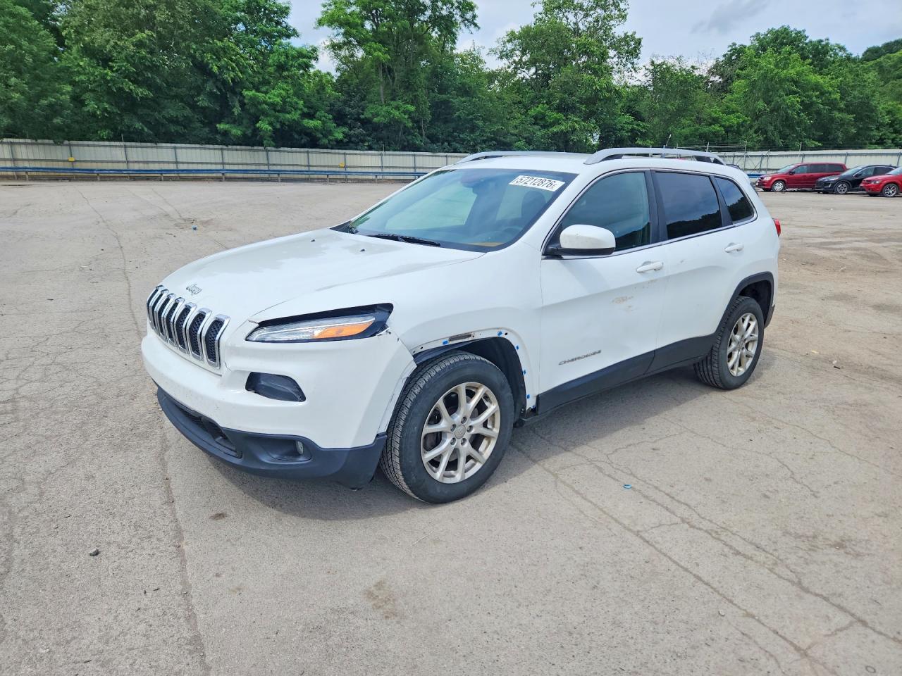 2014 Jeep Cherokee Latitude White vin: 1C4PJLCS2EW103001