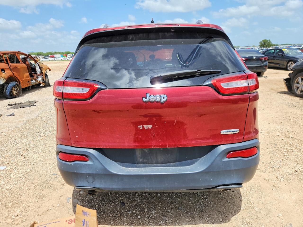 2014 Jeep Cherokee Latitude Темно-бордовый vin: 1C4PJLCS2EW155518
