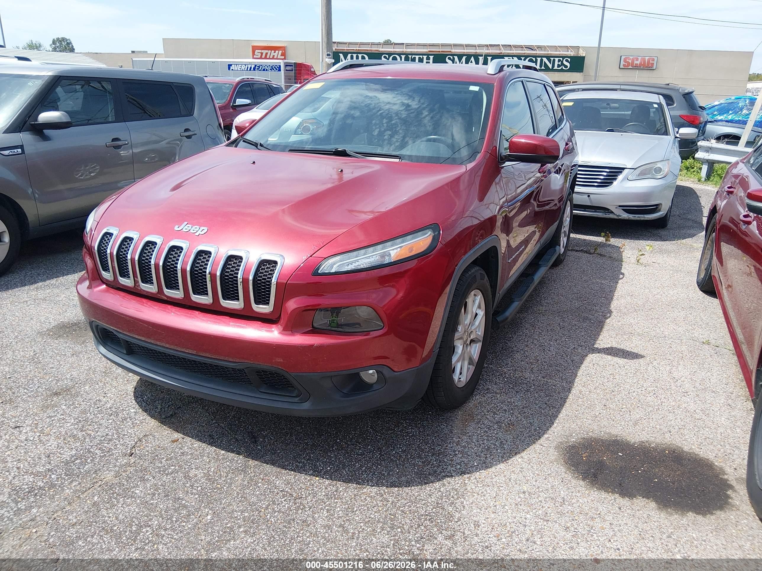 2015 Jeep Cherokee Latitude Burgundy vin: 1C4PJLCS2FW661089