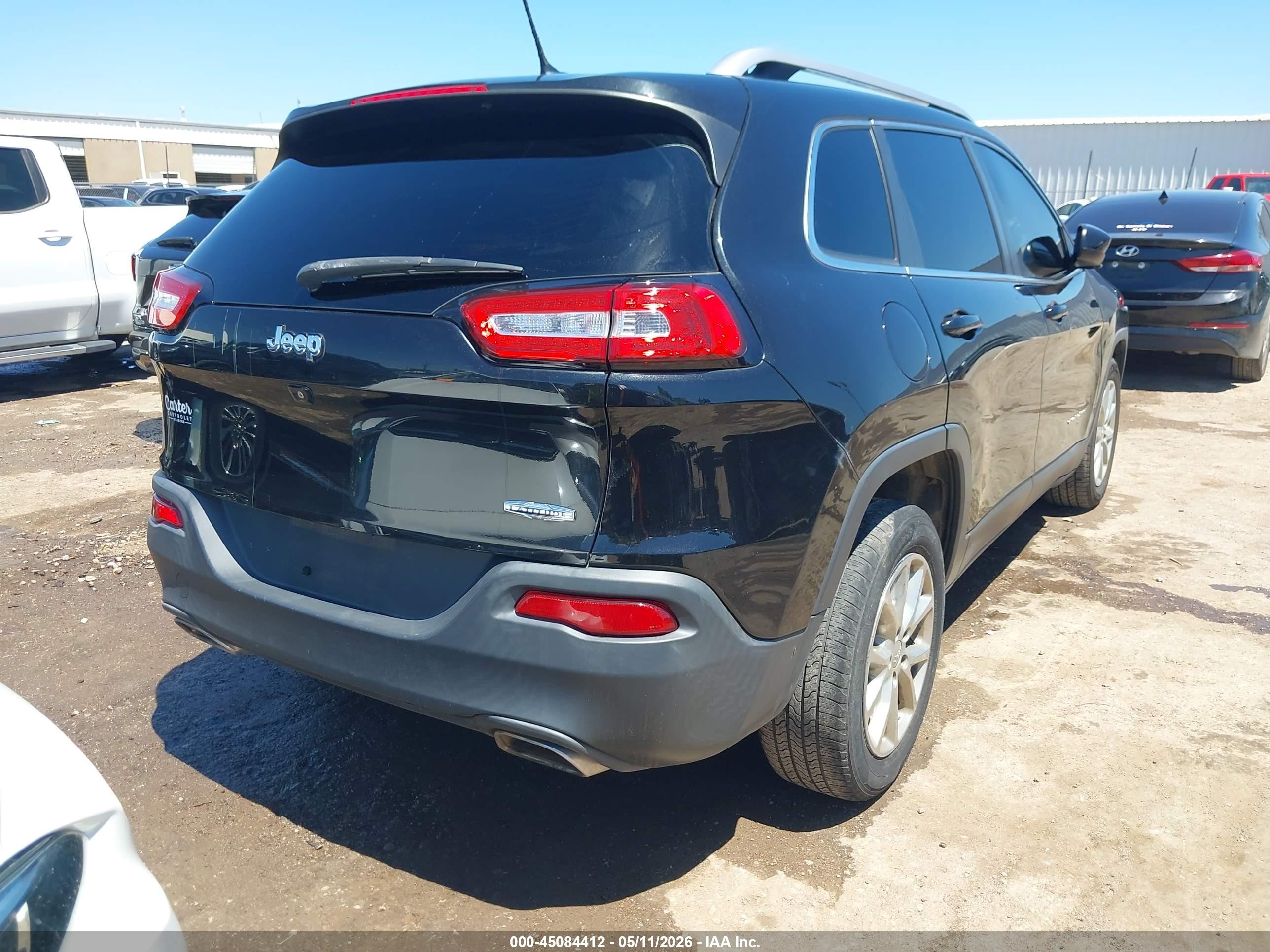 2015 Jeep Cherokee Latitude Black vin: 1C4PJLCS2FW706631