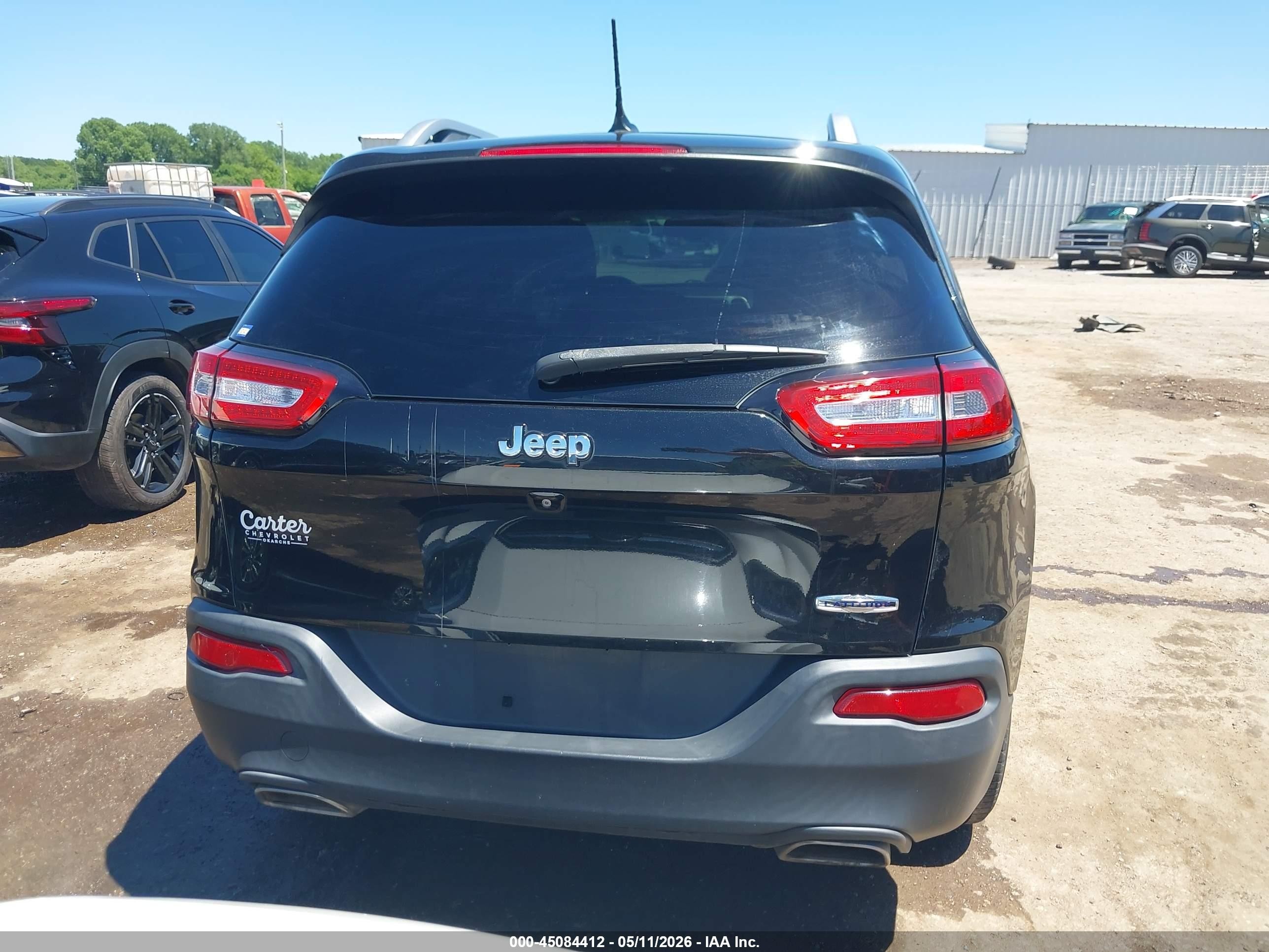 2015 Jeep Cherokee Latitude Black vin: 1C4PJLCS2FW706631