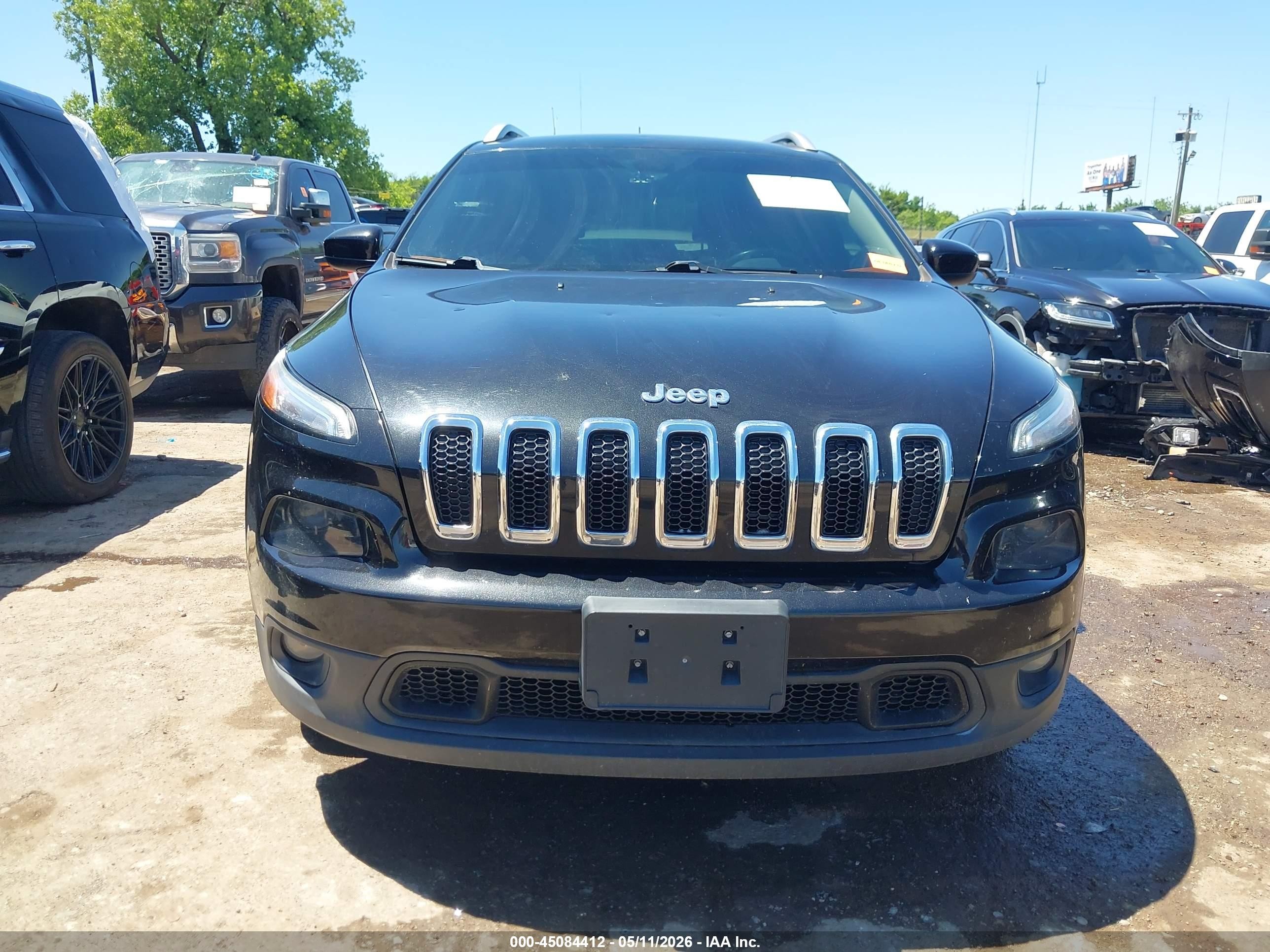 2015 Jeep Cherokee Latitude Black vin: 1C4PJLCS2FW706631