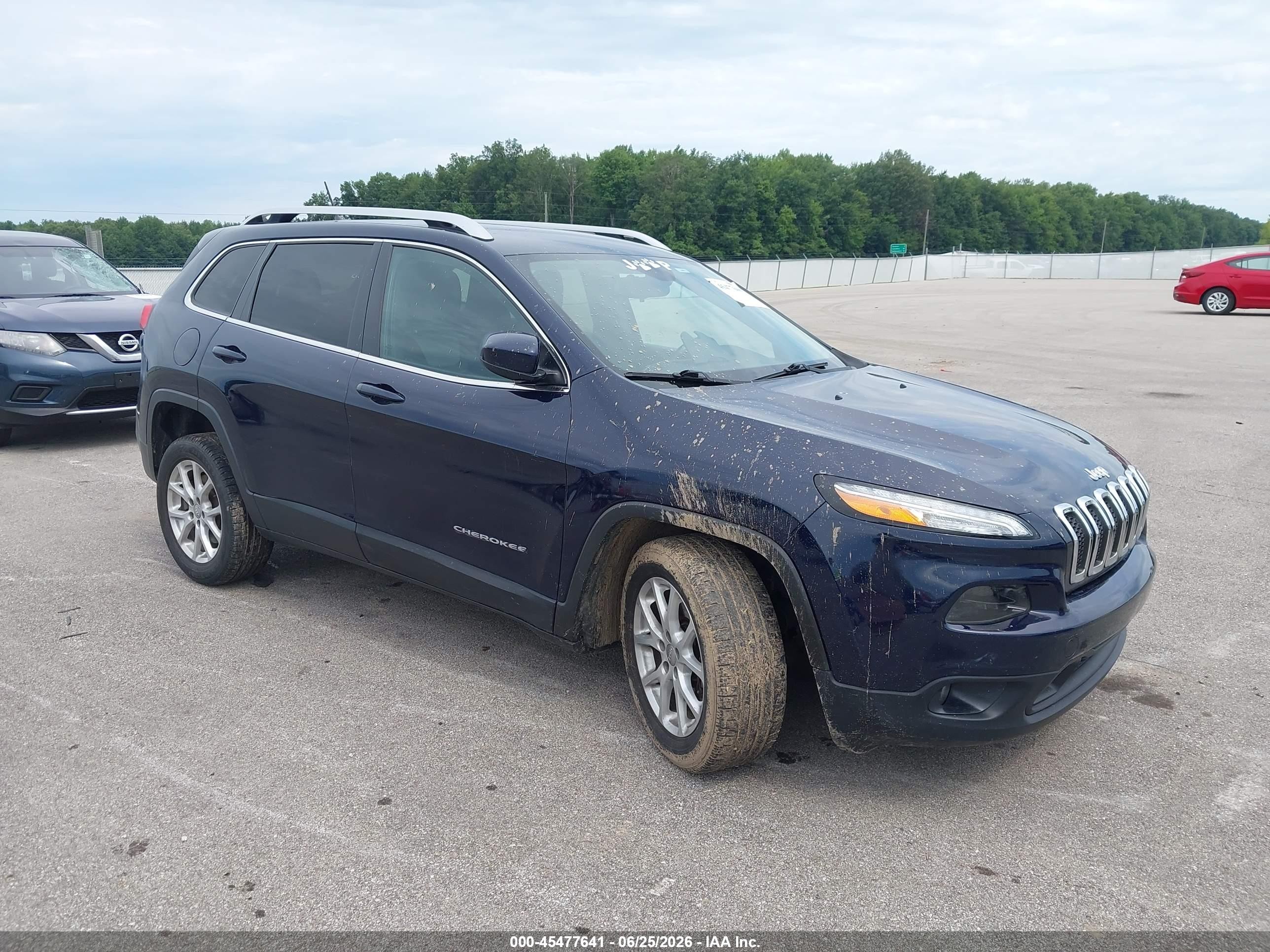 2014 Jeep Cherokee Latitude Dark Blue vin: 1C4PJLCS3EW154281