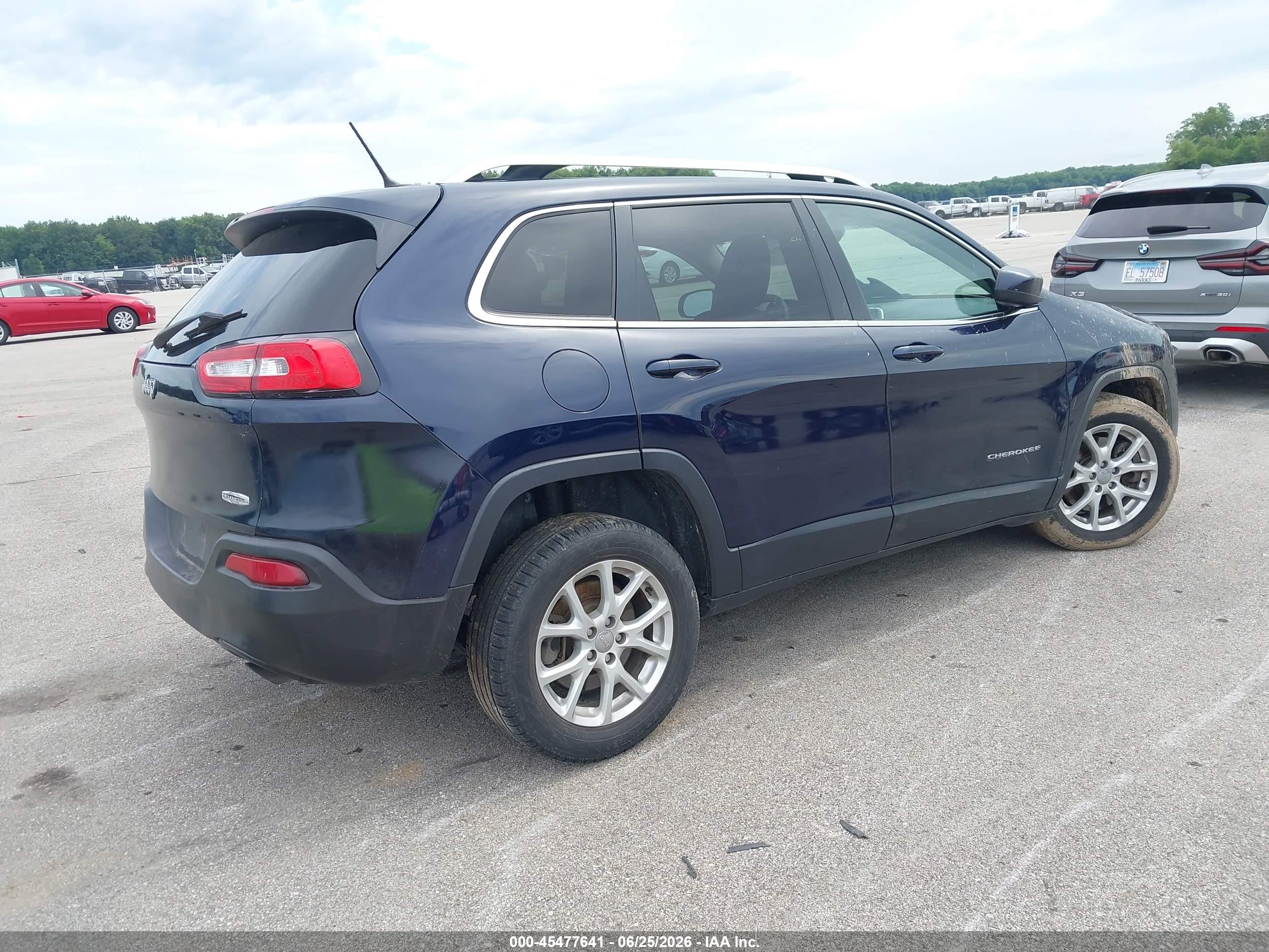 2014 Jeep Cherokee Latitude Dark Blue vin: 1C4PJLCS3EW154281