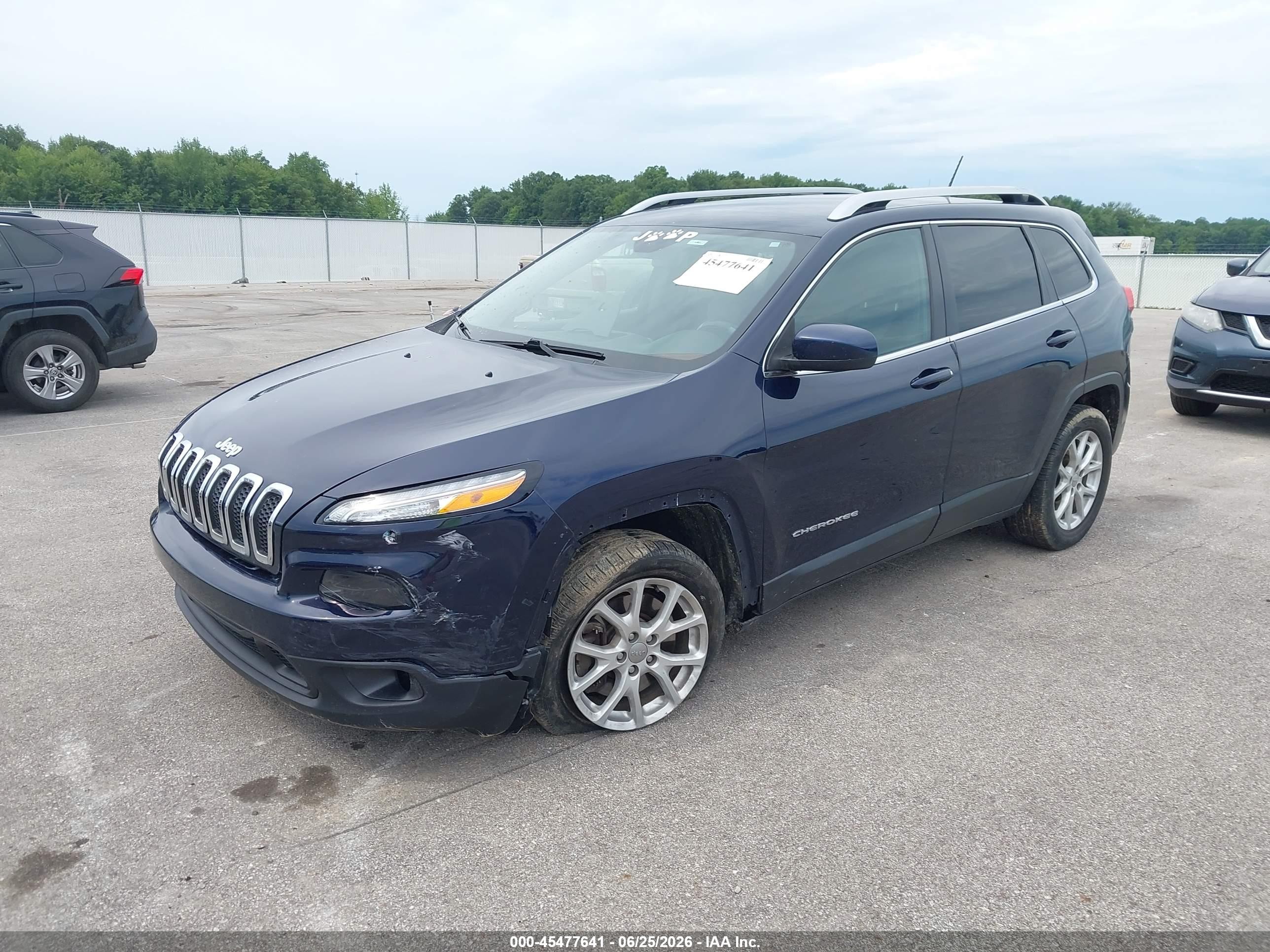 2014 Jeep Cherokee Latitude Dark Blue vin: 1C4PJLCS3EW154281