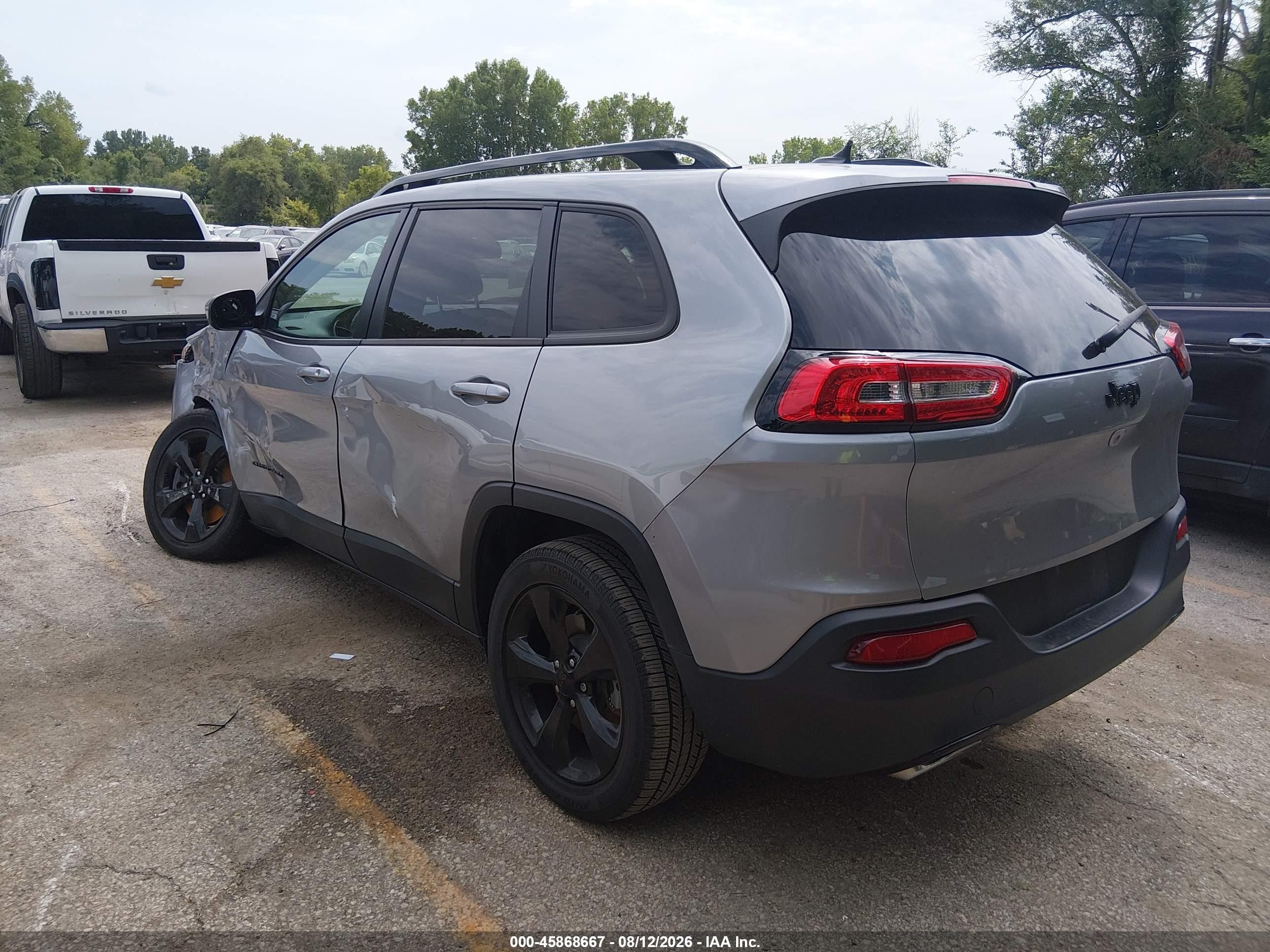 2015 Jeep Cherokee Latitude Altitude Gray vin: 1C4PJLCS3FW722269