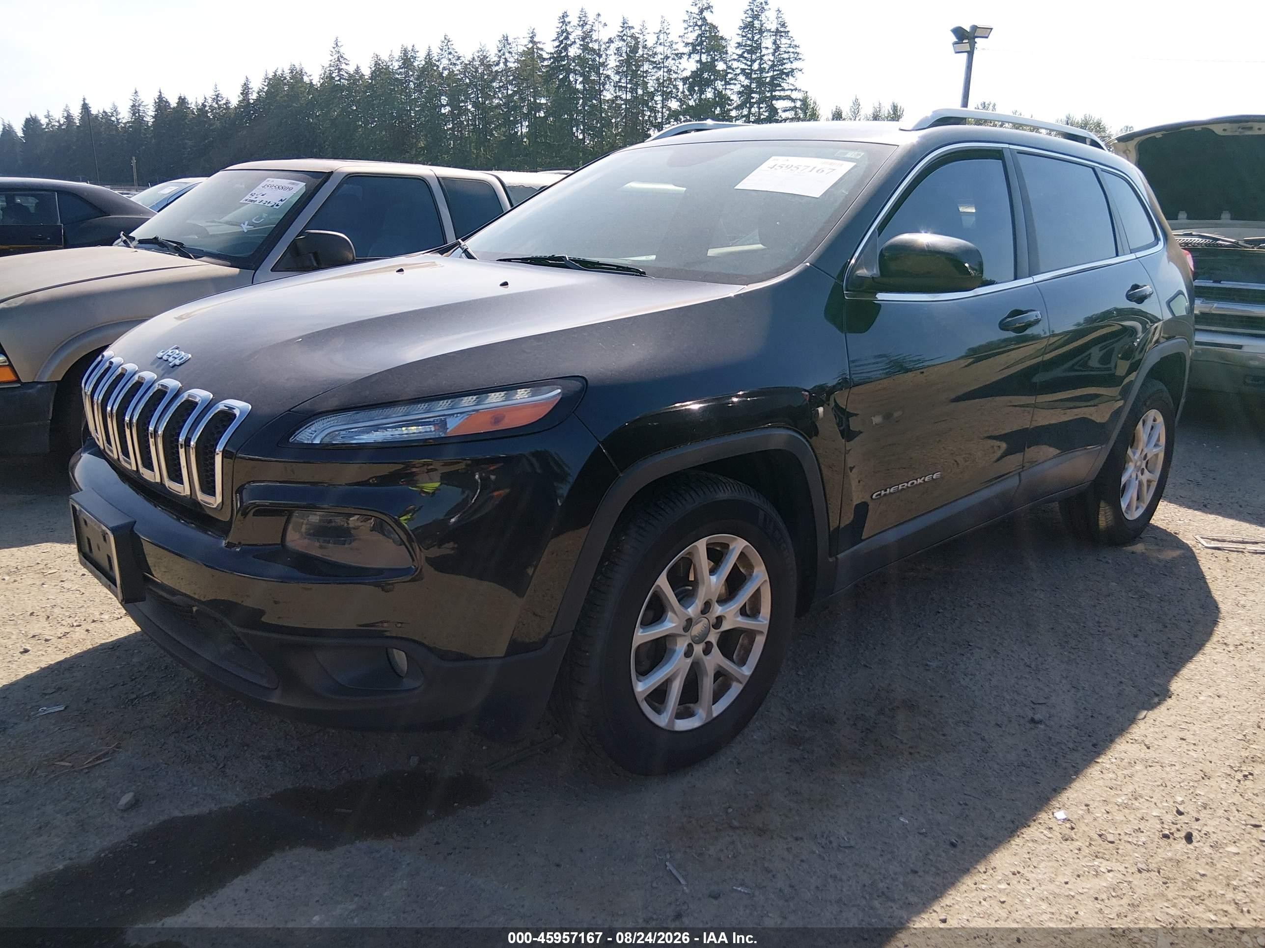 2014 Jeep Cherokee Latitude Black vin: 1C4PJLCS4EW202726