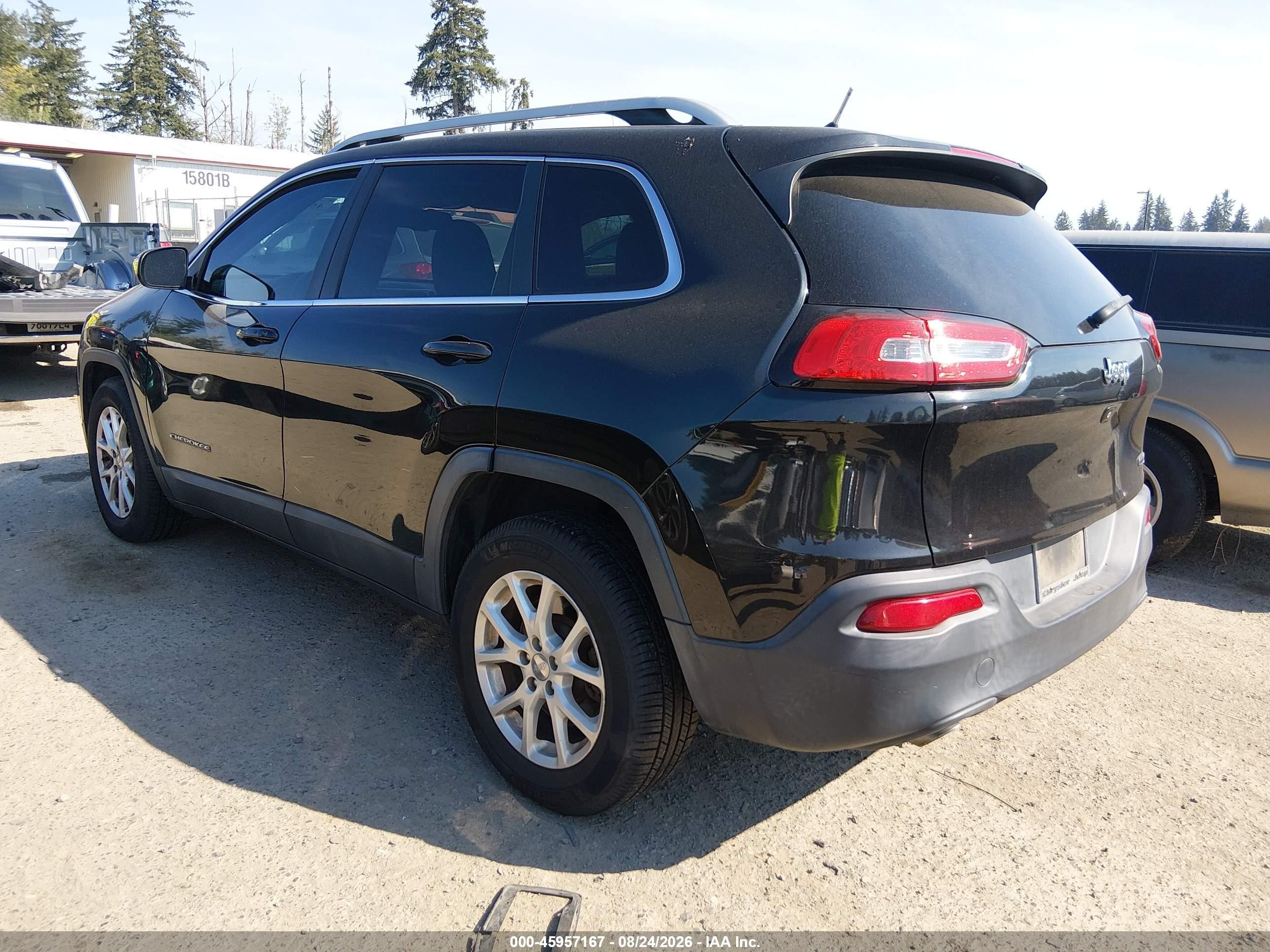 2014 Jeep Cherokee Latitude Black vin: 1C4PJLCS4EW202726