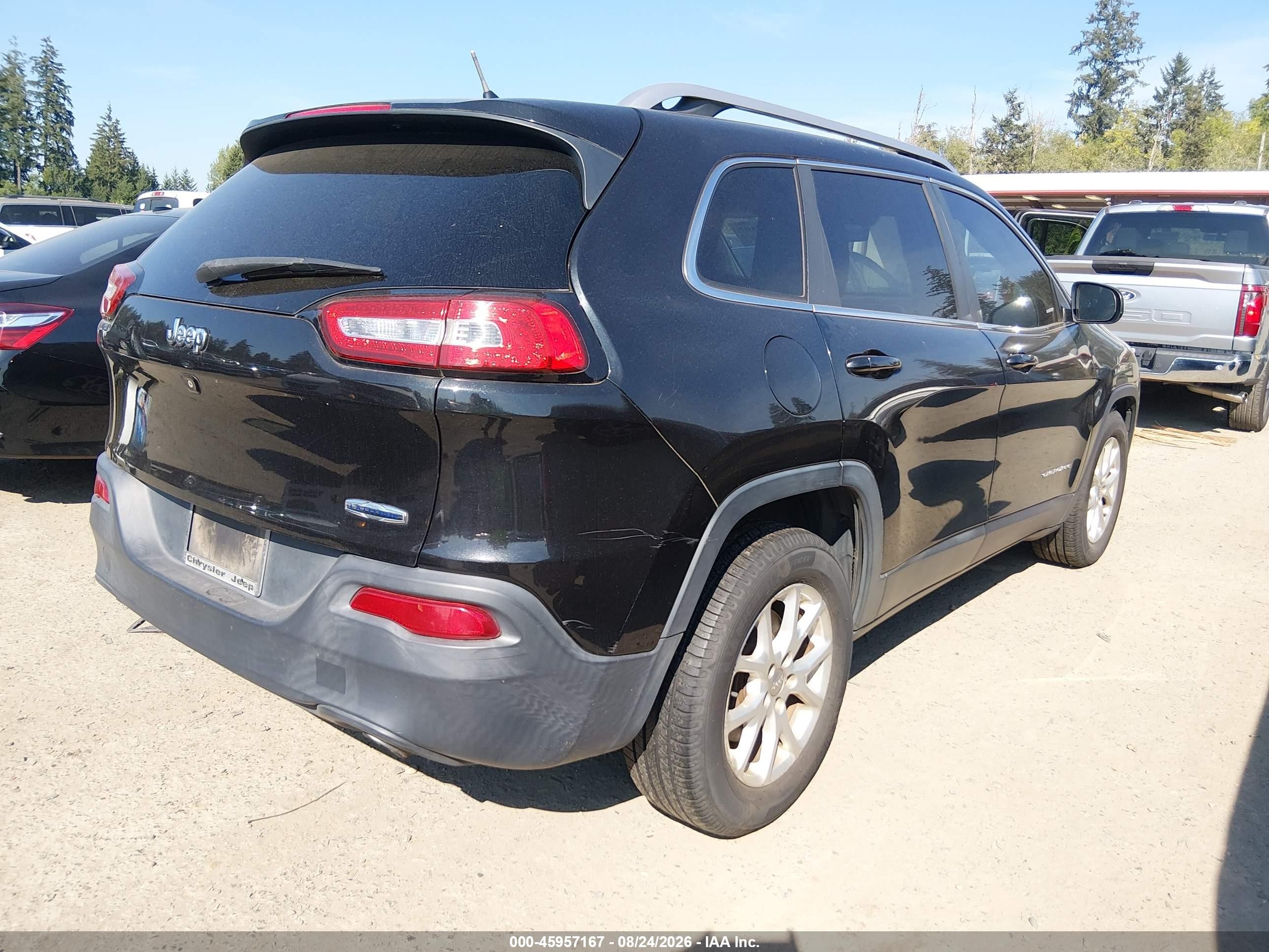 2014 Jeep Cherokee Latitude Black vin: 1C4PJLCS4EW202726