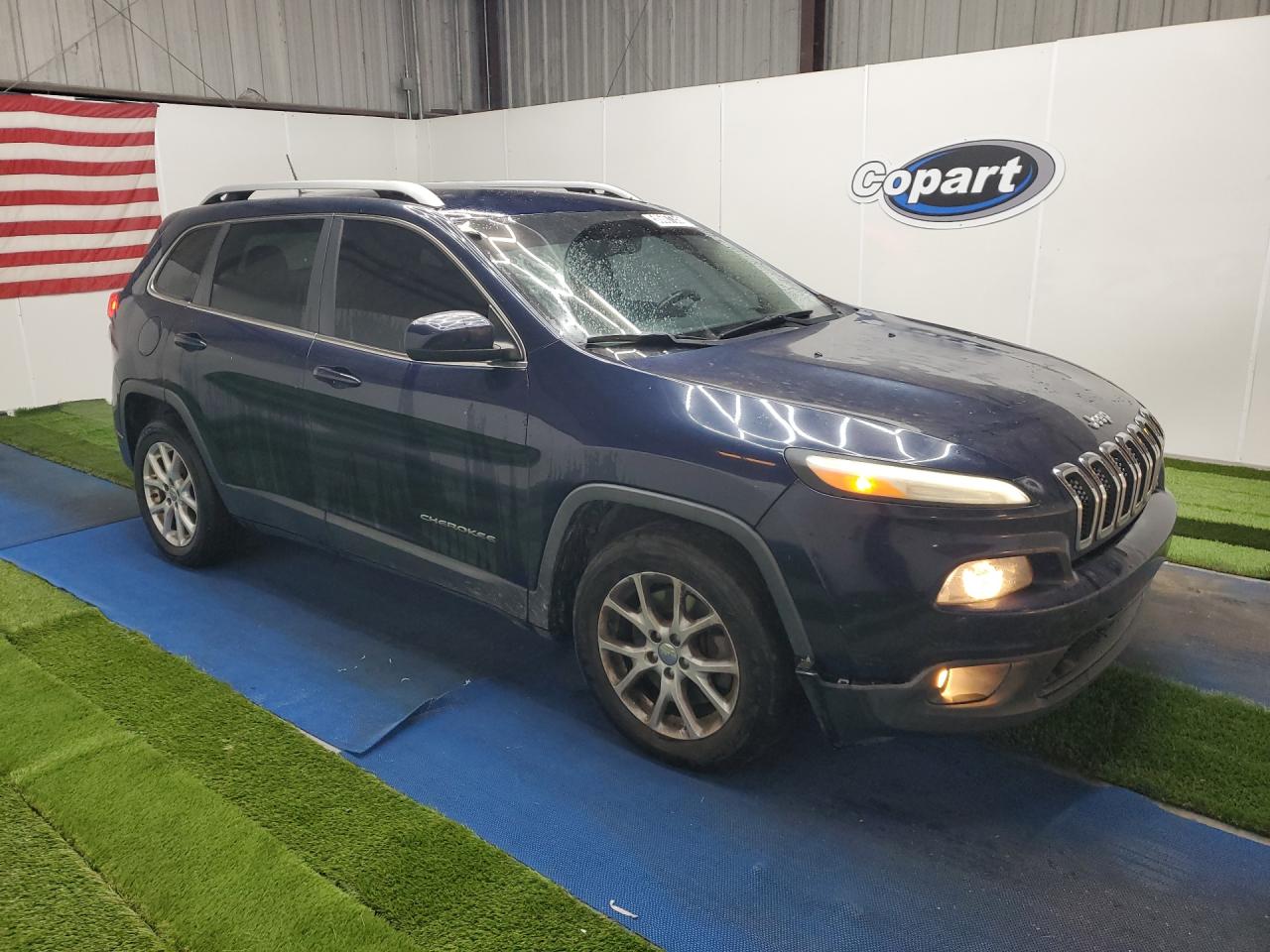2014 Jeep Cherokee Latitude Blue vin: 1C4PJLCS4EW299278 Damage: Right Rear Door, Dent(S) W/ Paint Dmg, 1/8 To 1/2 Inch