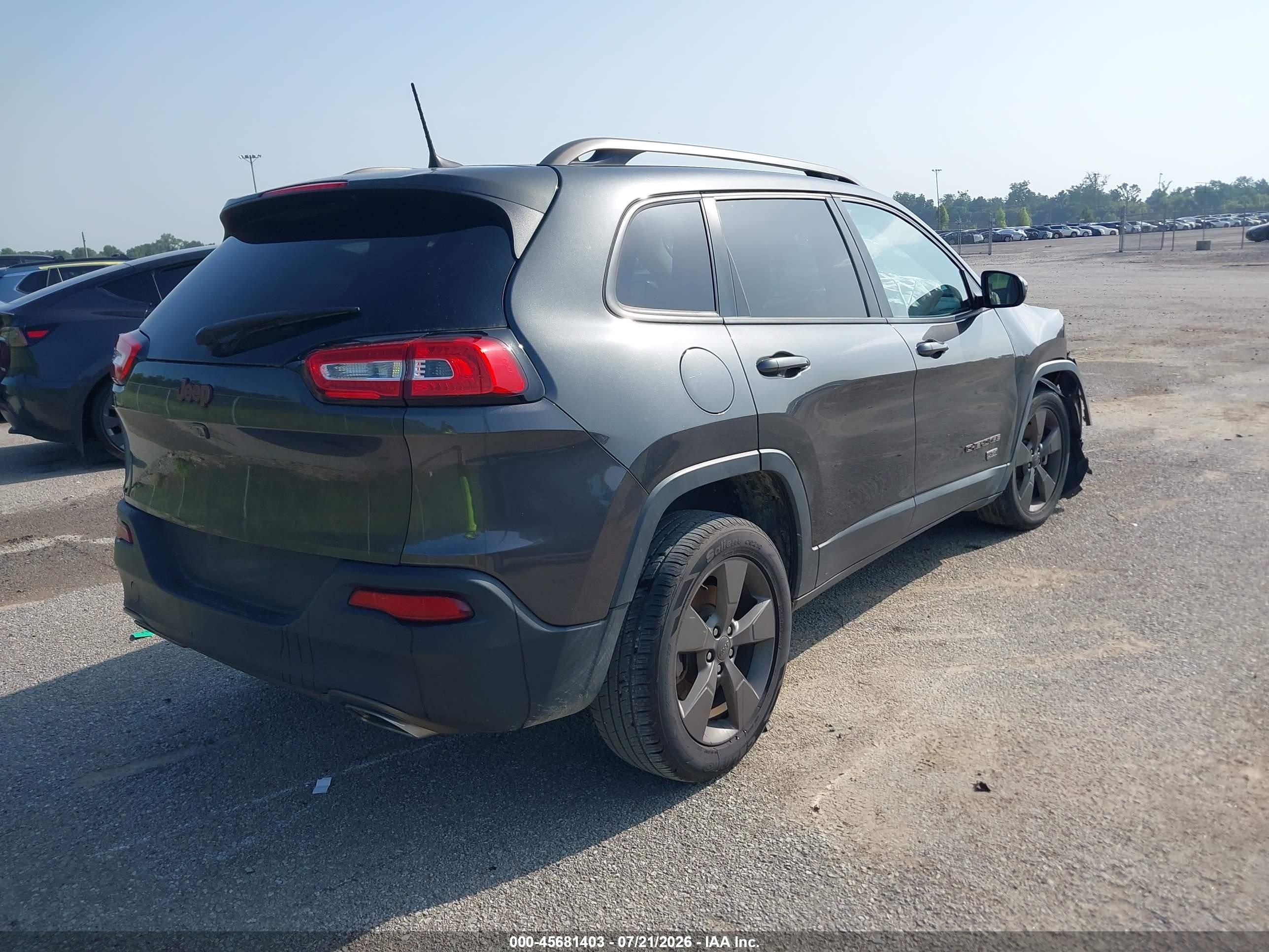 2016 Jeep Cherokee 75th Anniversary Gray vin: 1C4PJLCS4GW274433