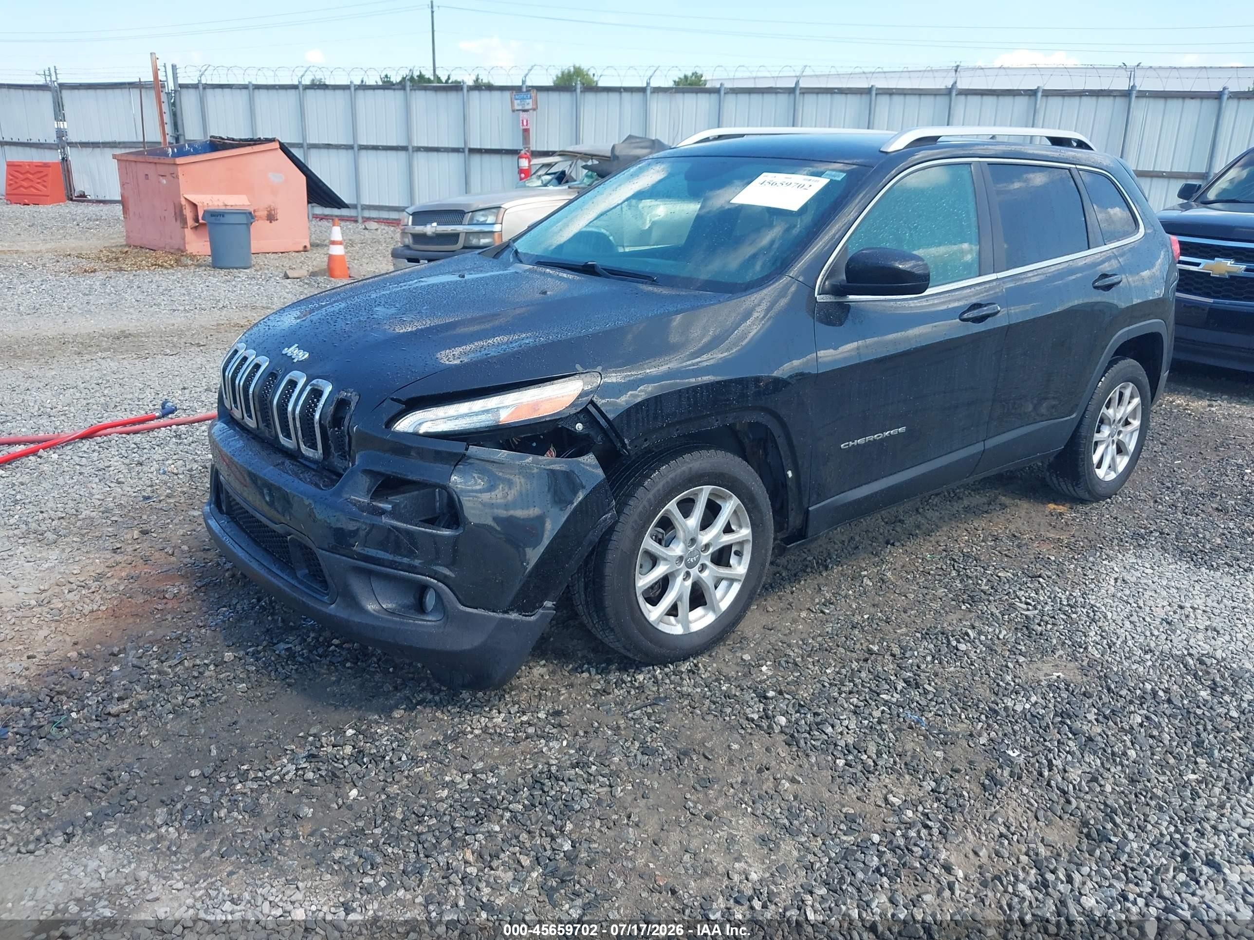 2014 Jeep Cherokee Latitude Черный vin: 1C4PJLCS5EW117183