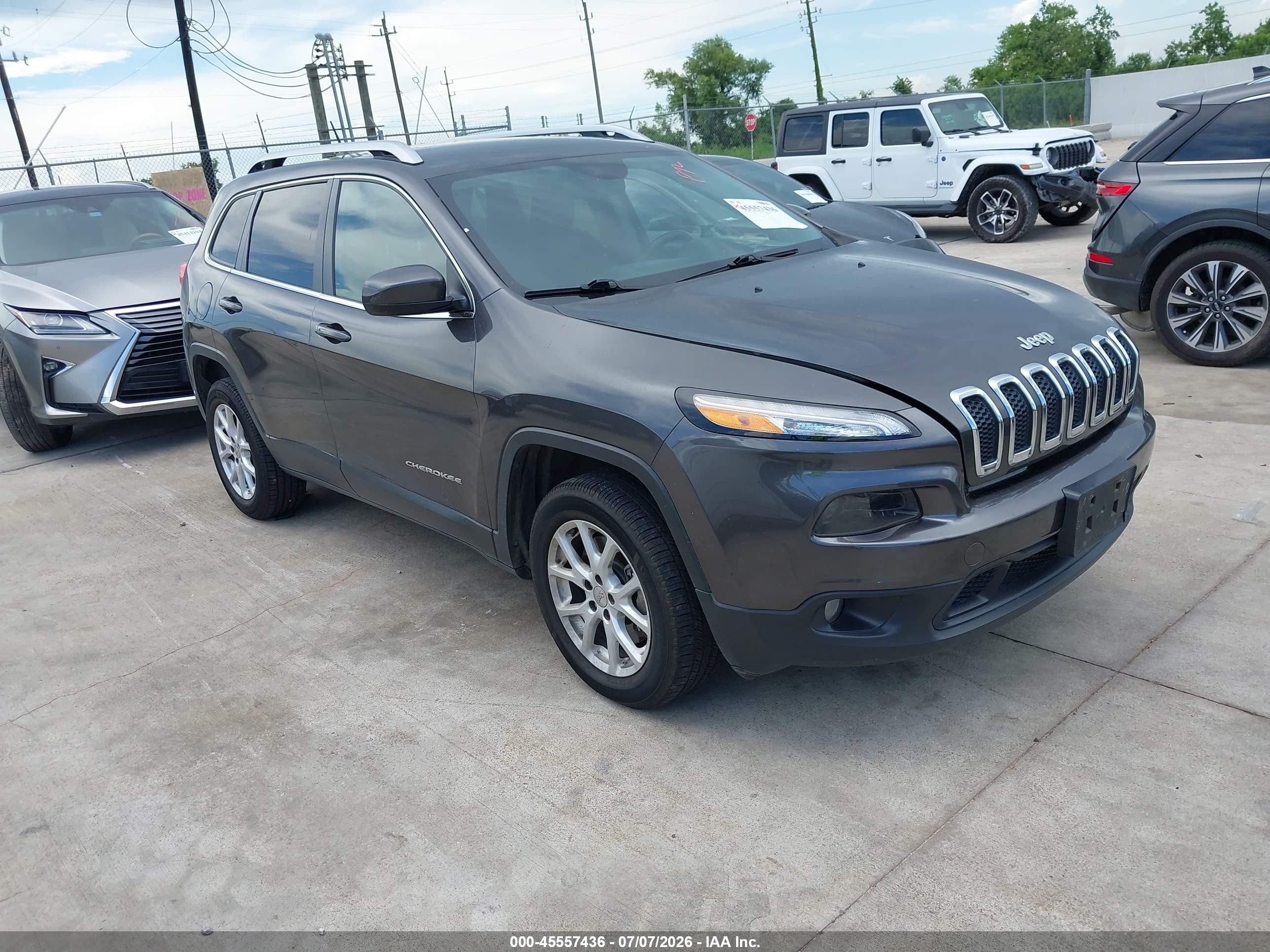 2014 Jeep Cherokee Latitude Gray vin: 1C4PJLCS5EW155349