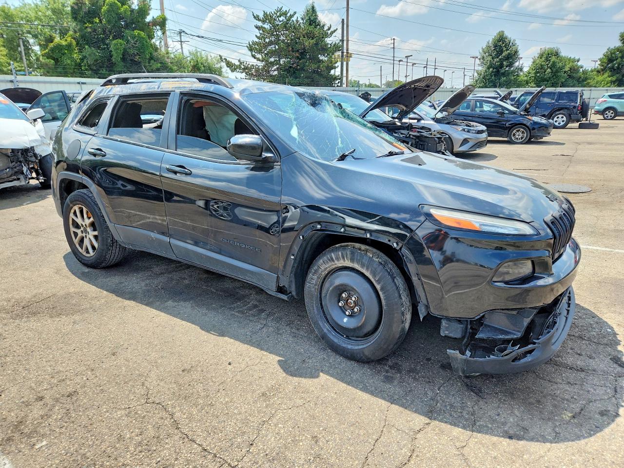 2014 Jeep Cherokee Latitude Black vin: 1C4PJLCS6EW103616