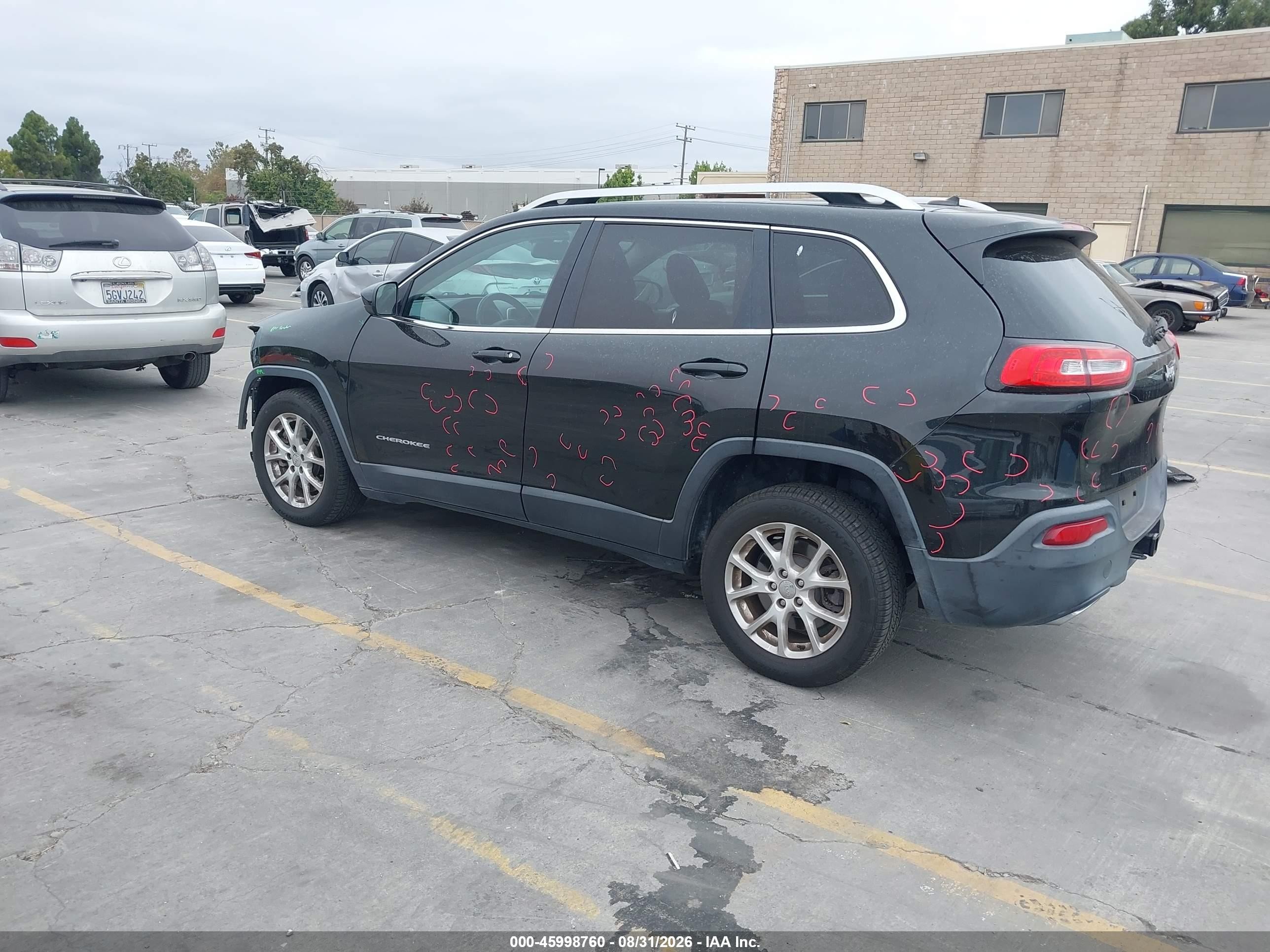 2015 Jeep Cherokee Latitude Black vin: 1C4PJLCS6FW505976