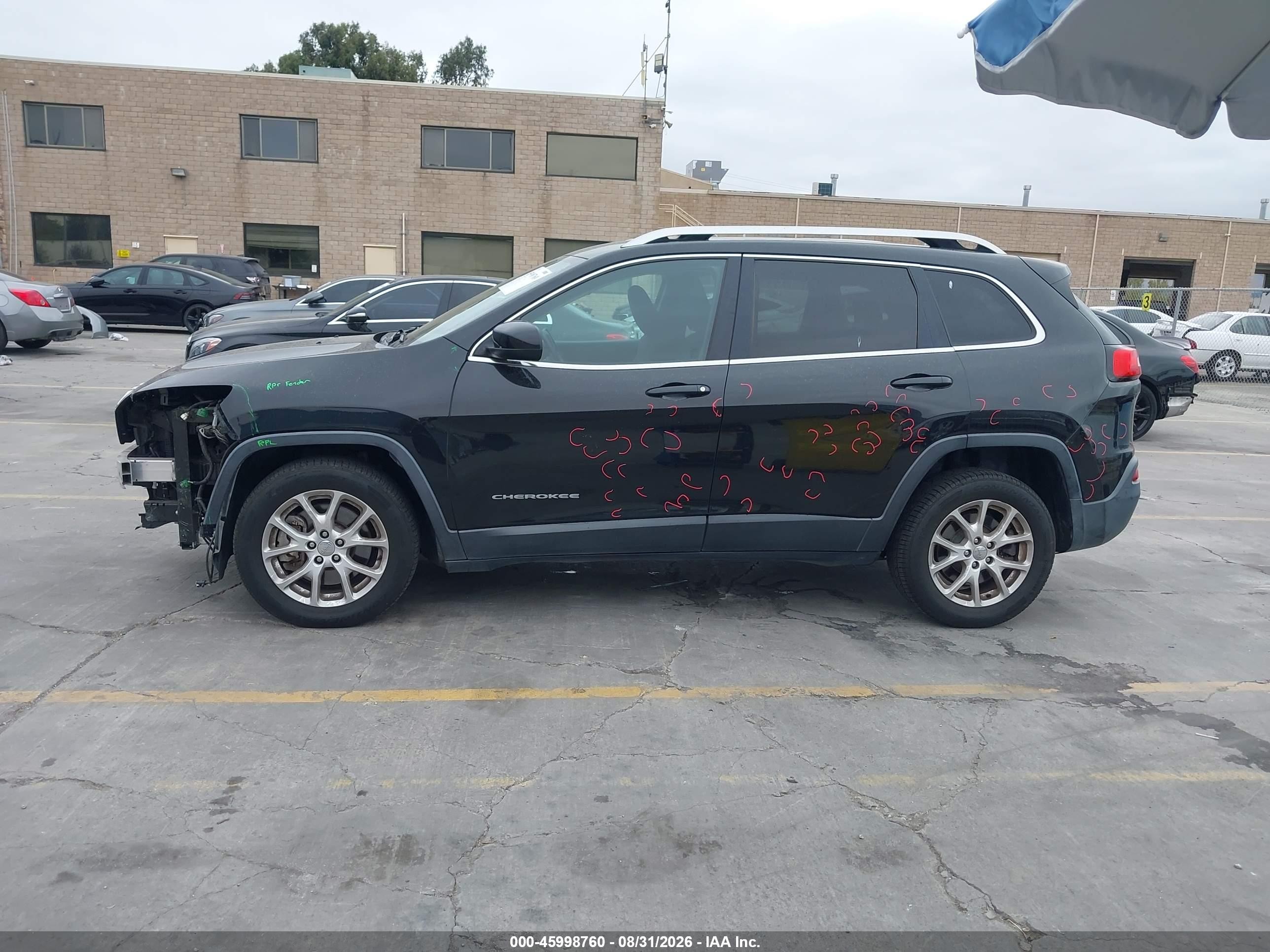 2015 Jeep Cherokee Latitude Black vin: 1C4PJLCS6FW505976