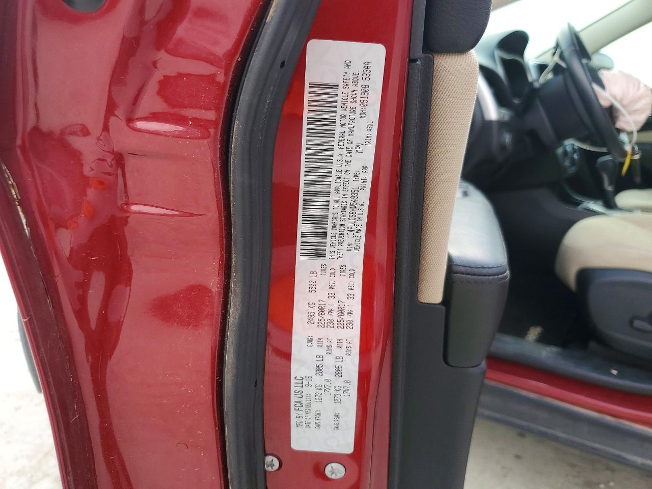 2017 Jeep Cherokee Latitude Red vin: 1C4PJLCS6HW549351