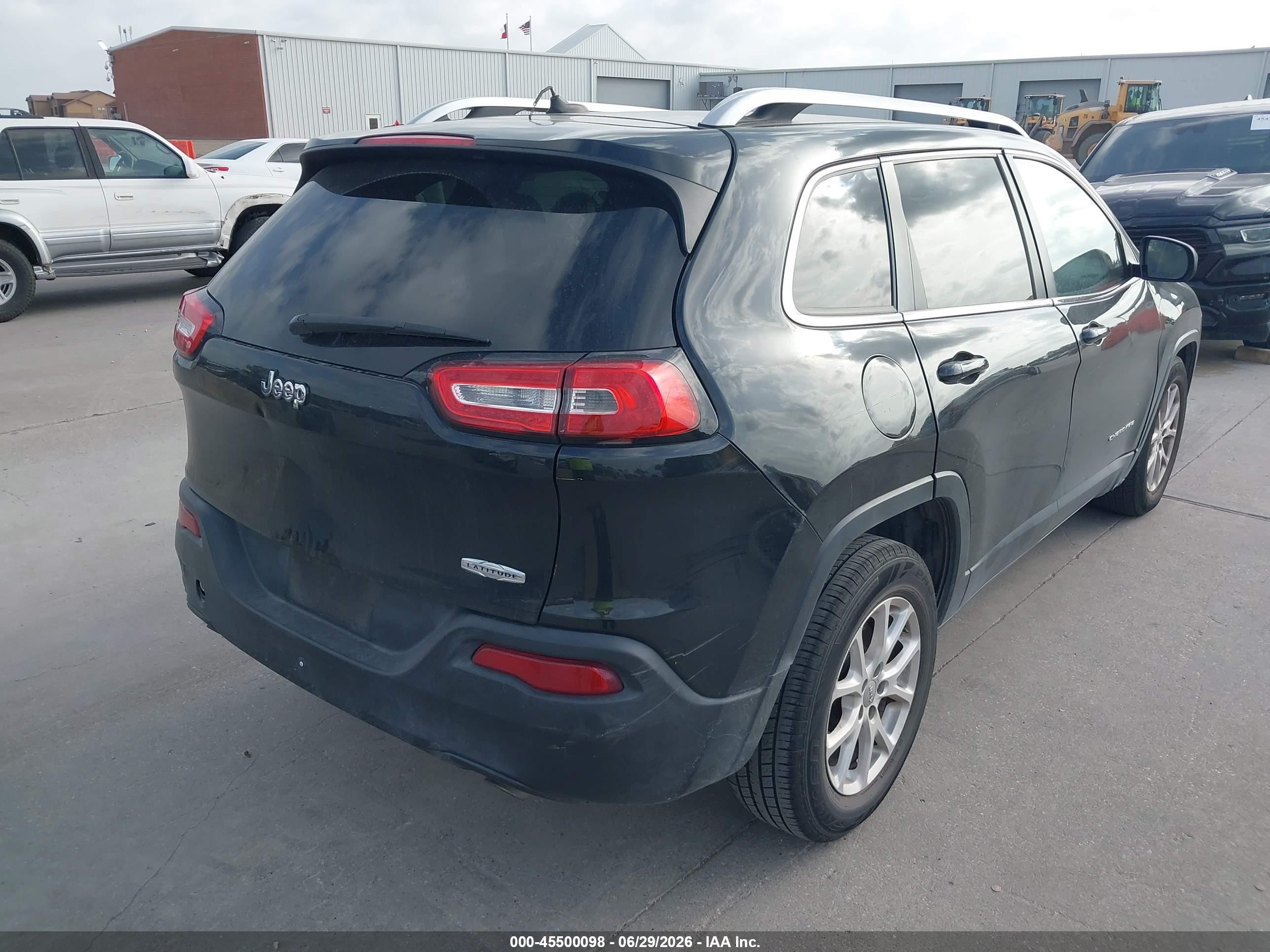 2014 Jeep Cherokee Latitude Black vin: 1C4PJLCS7EW287318