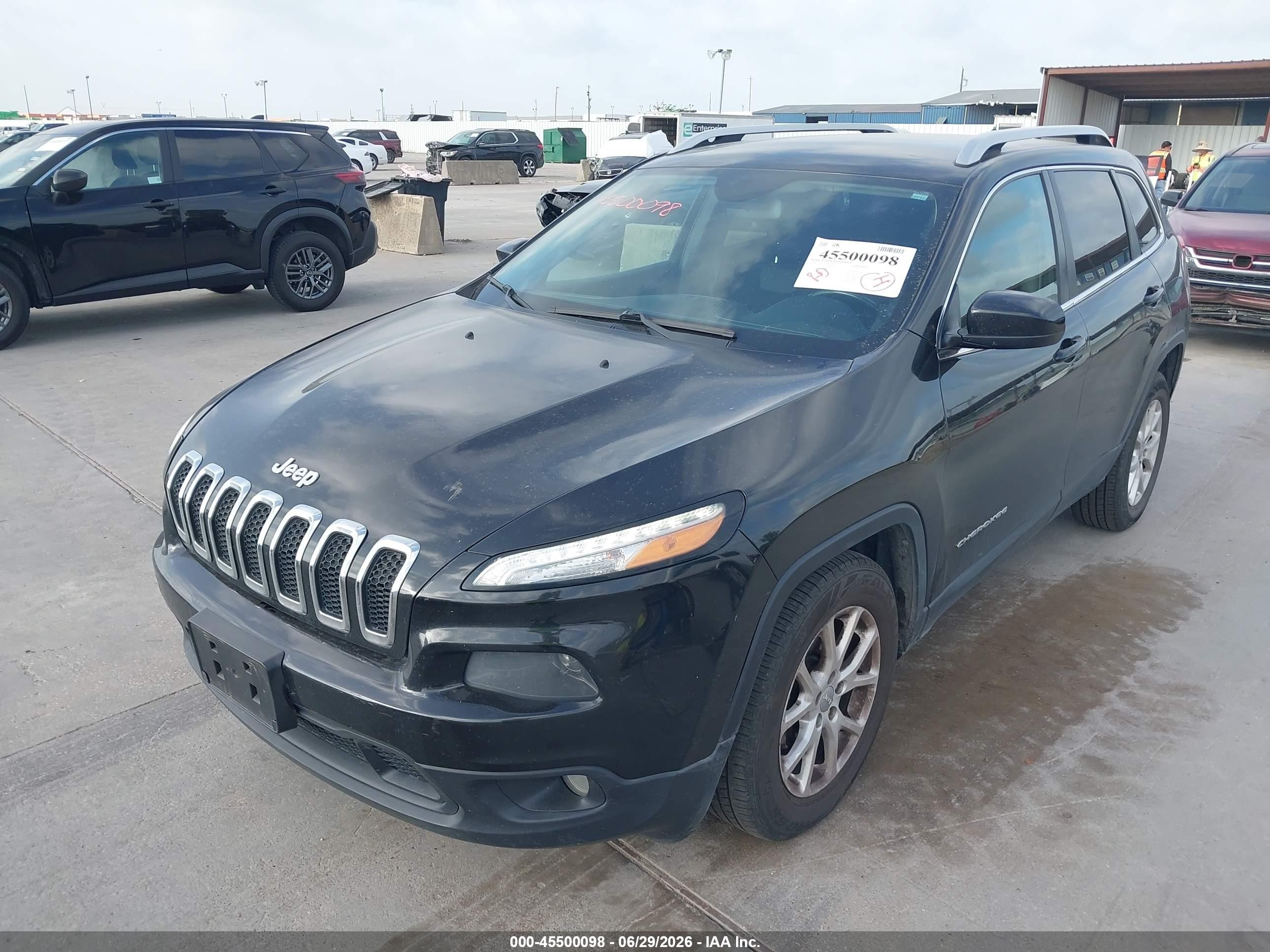 2014 Jeep Cherokee Latitude Black vin: 1C4PJLCS7EW287318