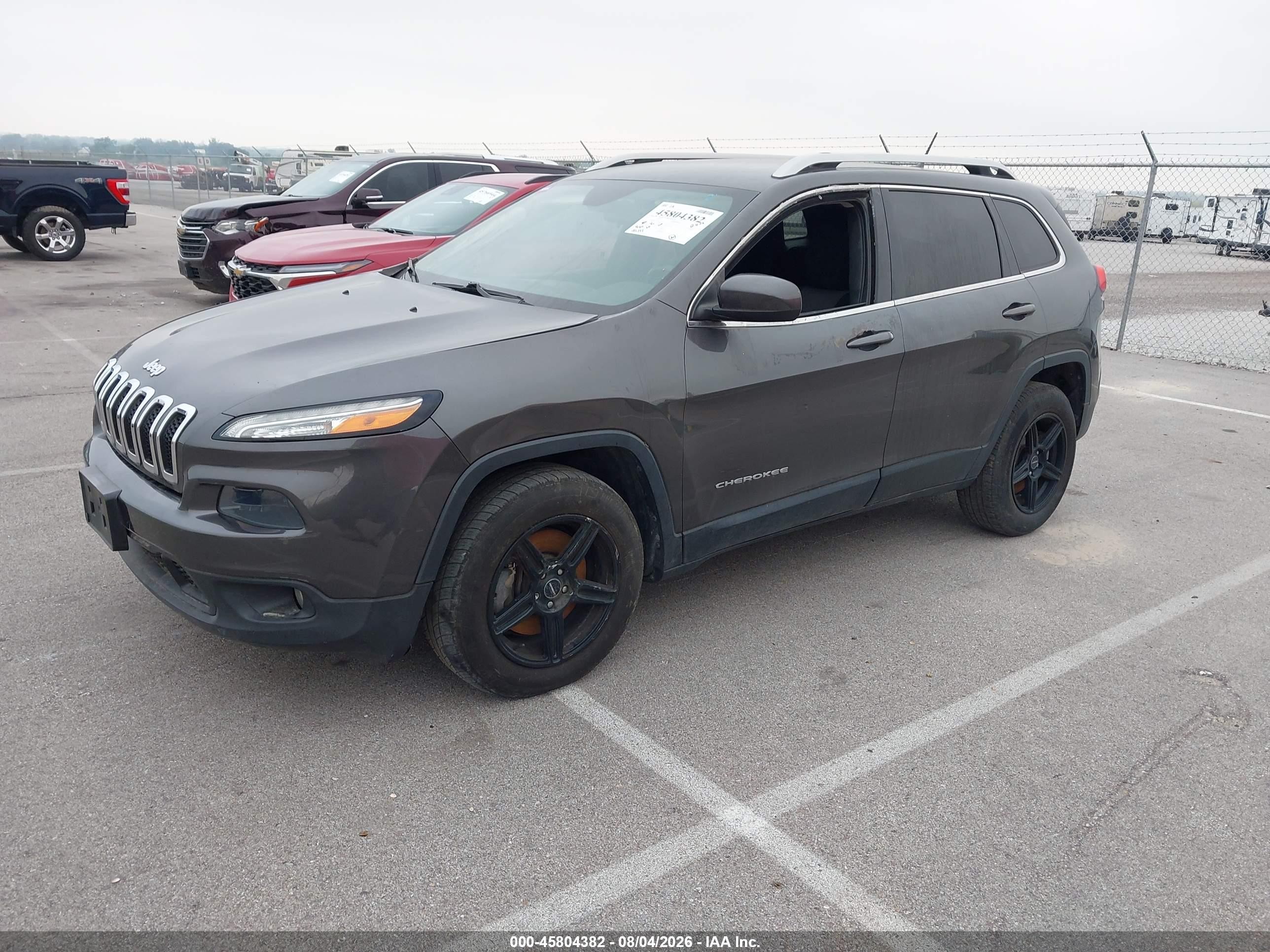 2014 Jeep Cherokee Latitude Gray vin: 1C4PJLCS8EW142983