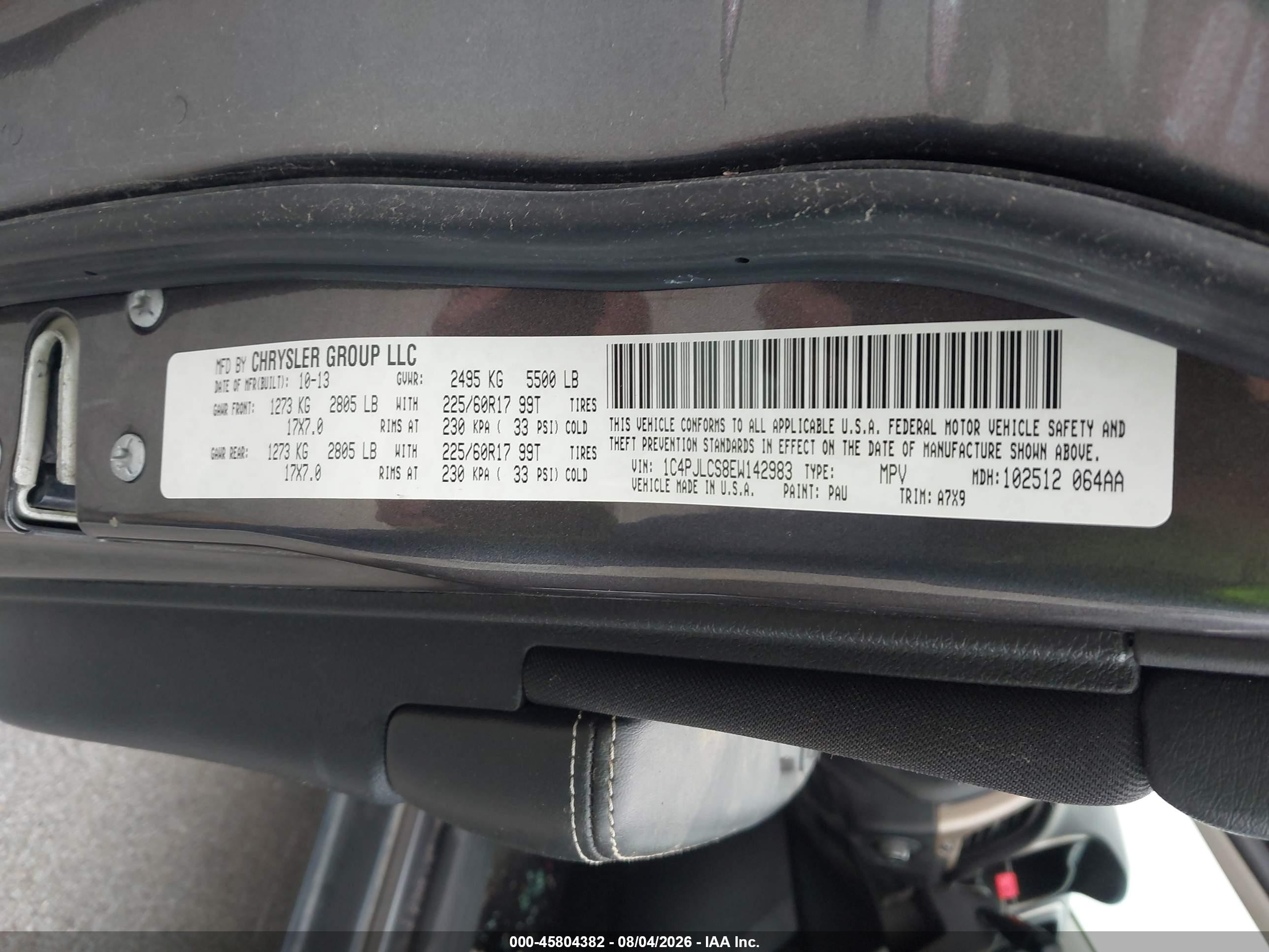 2014 Jeep Cherokee Latitude Gray vin: 1C4PJLCS8EW142983