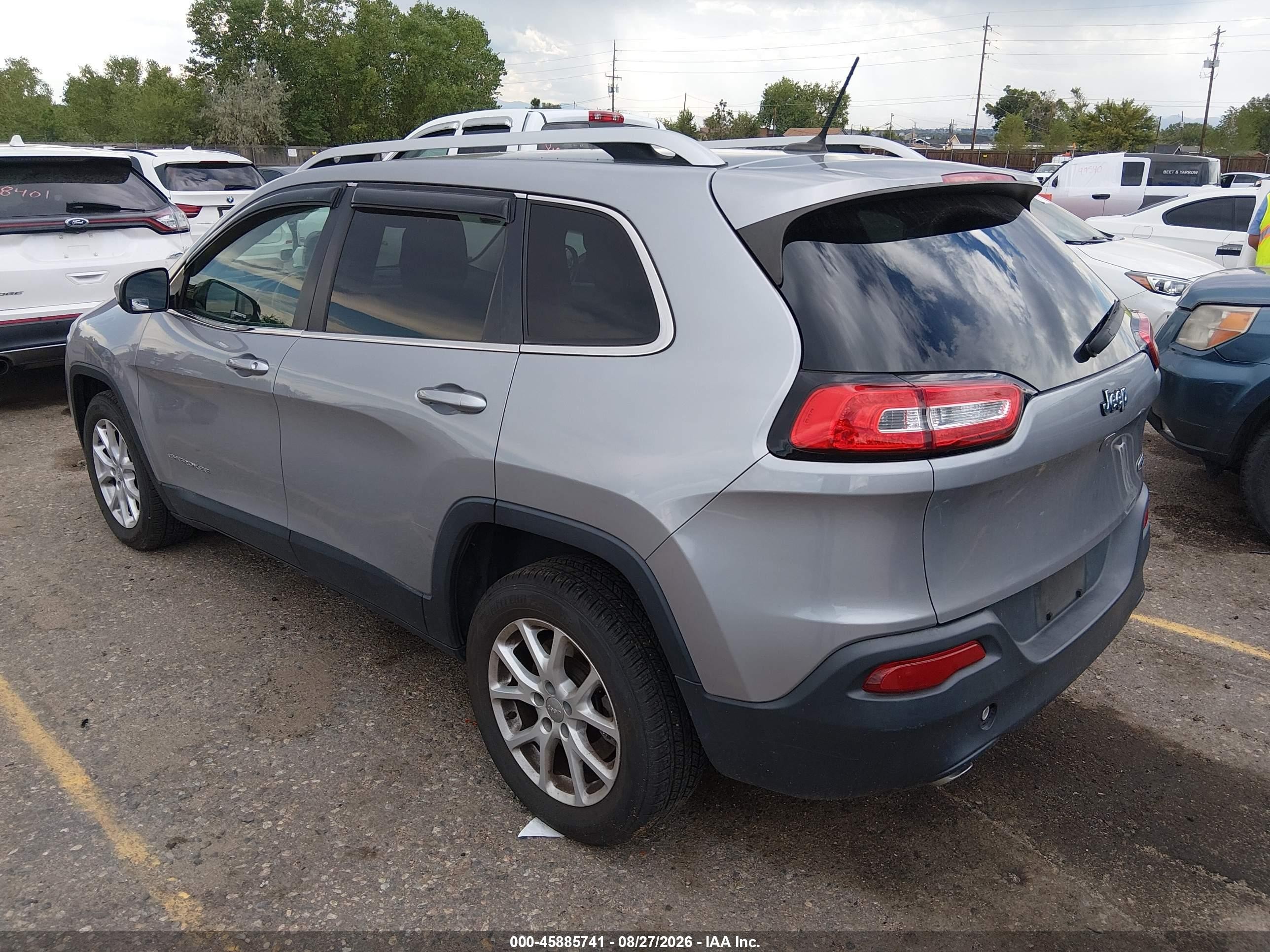 2014 Jeep Cherokee Latitude Gray vin: 1C4PJLCS8EW299798