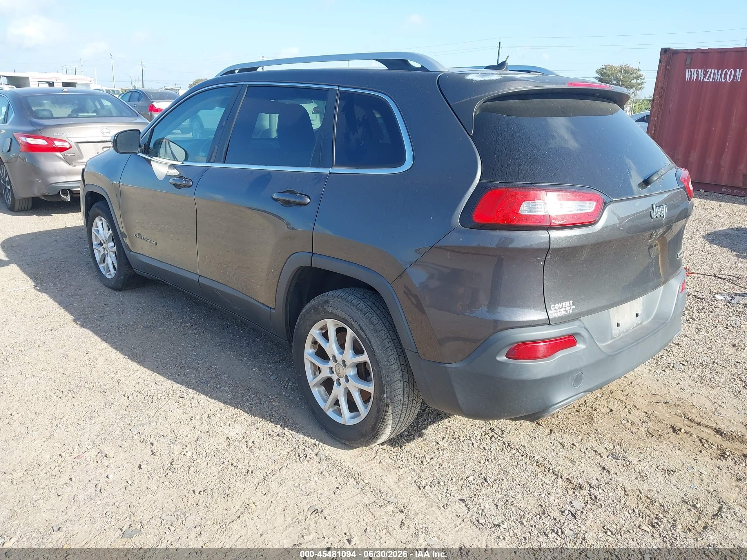 2015 Jeep Cherokee Latitude Gray vin: 1C4PJLCS8FW701224