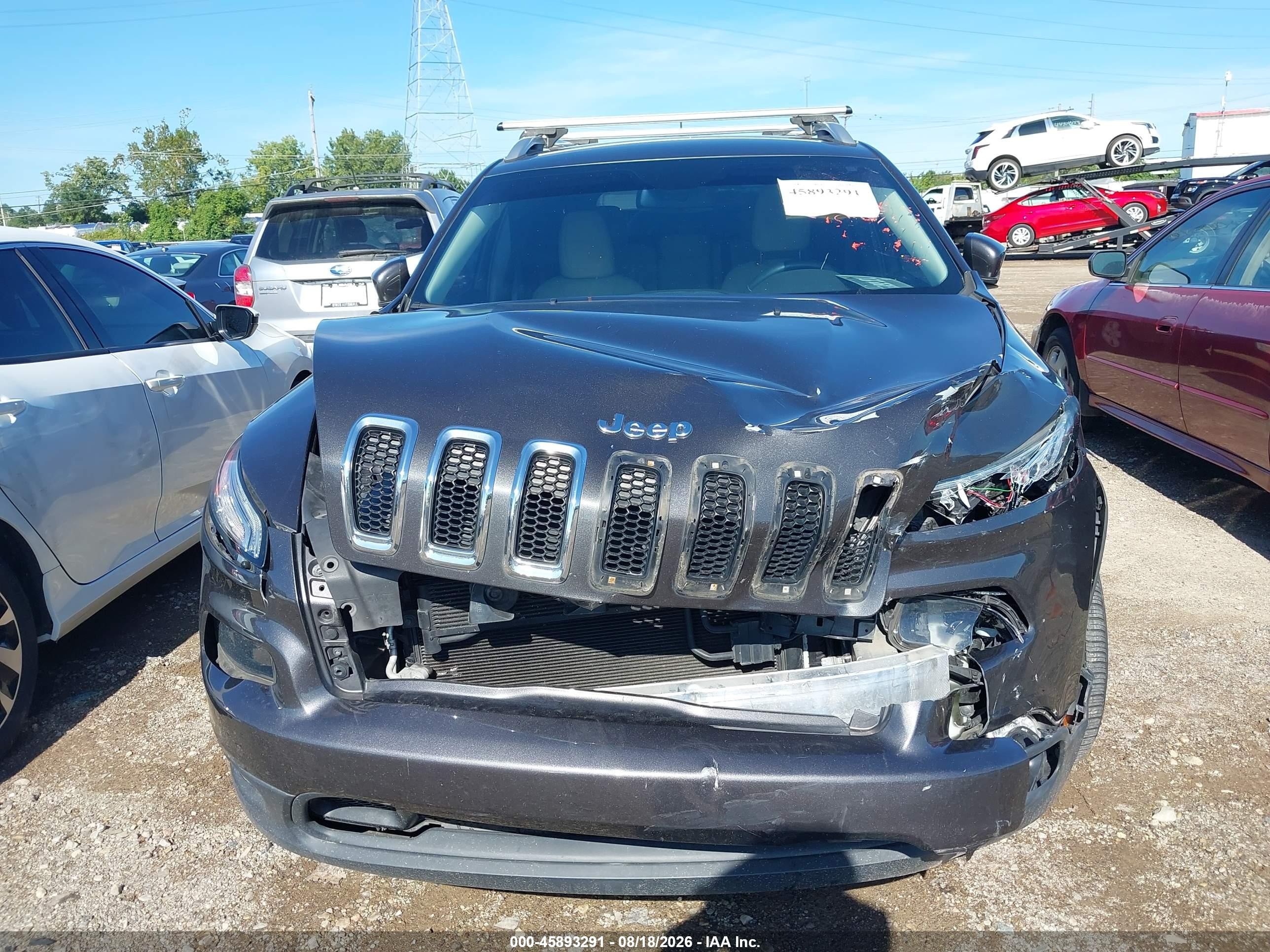 2015 Jeep Cherokee Latitude Gray vin: 1C4PJLCSXFW701158