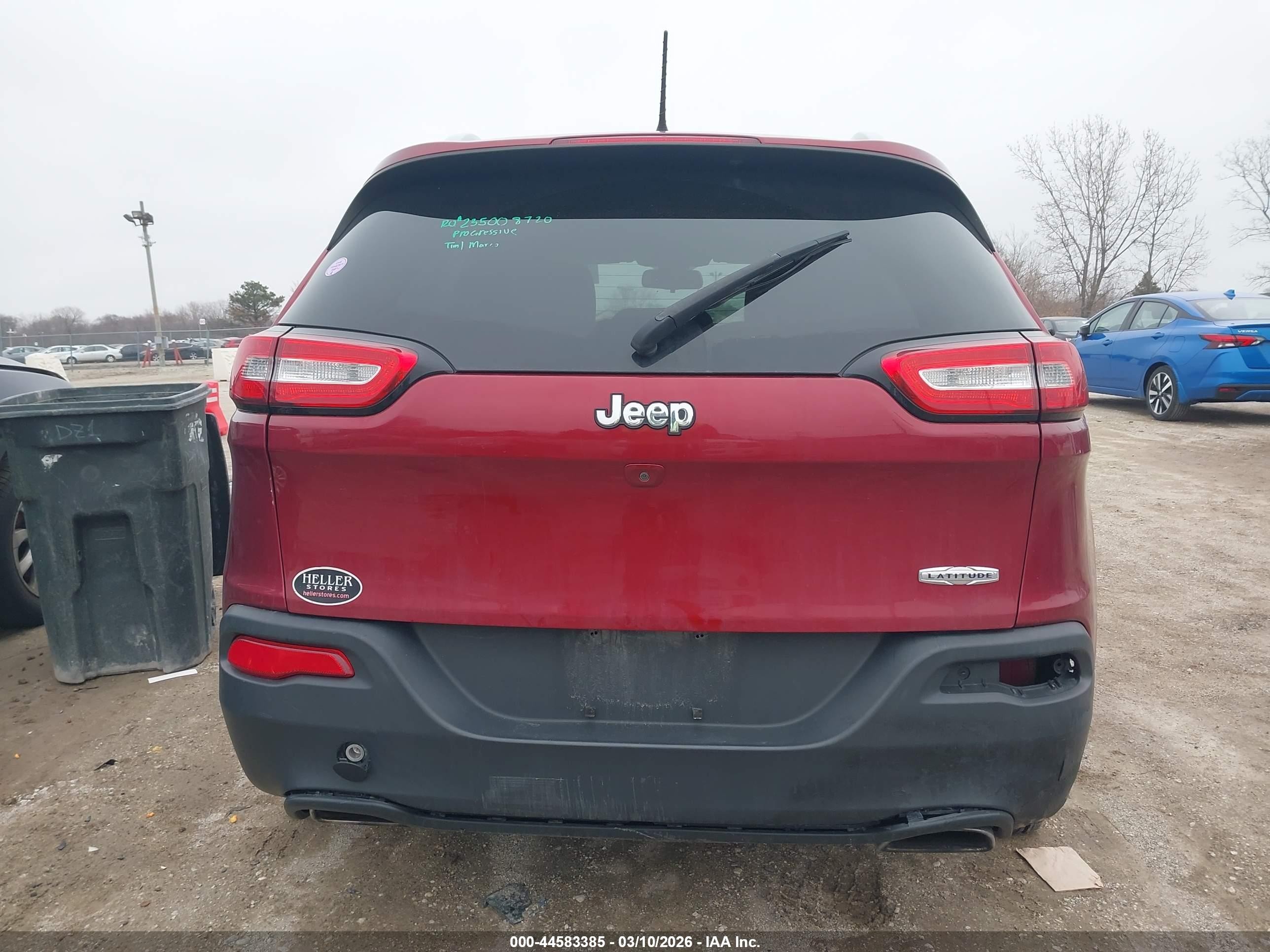 2017 Jeep Cherokee Latitude Fwd Red vin: 1C4PJLCSXHW578741