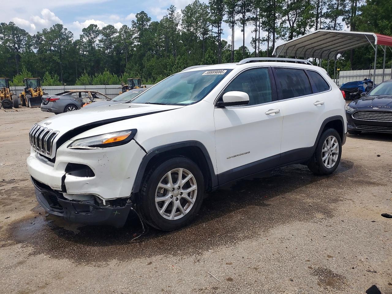 2018 Jeep Cherokee Latitude Белый vin: 1C4PJLCX7JD611403