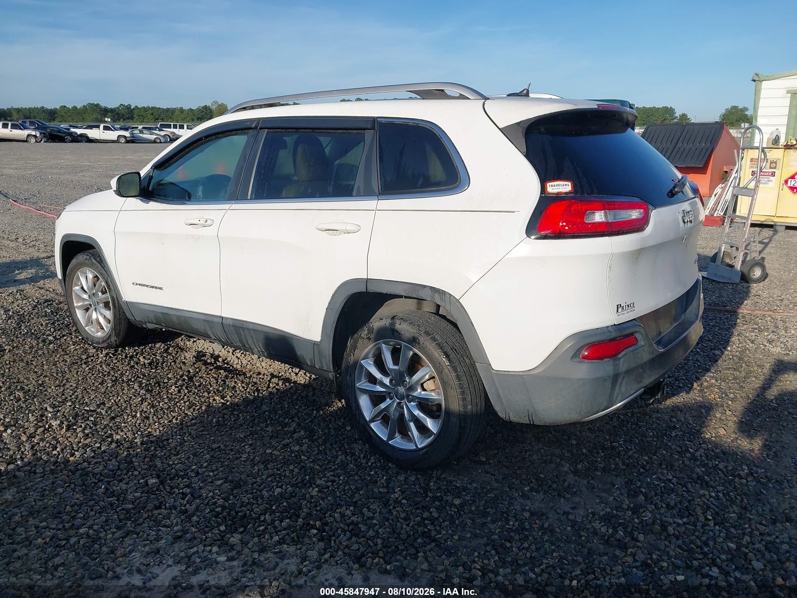 2015 Jeep Cherokee Limited White vin: 1C4PJLDB0FW701796