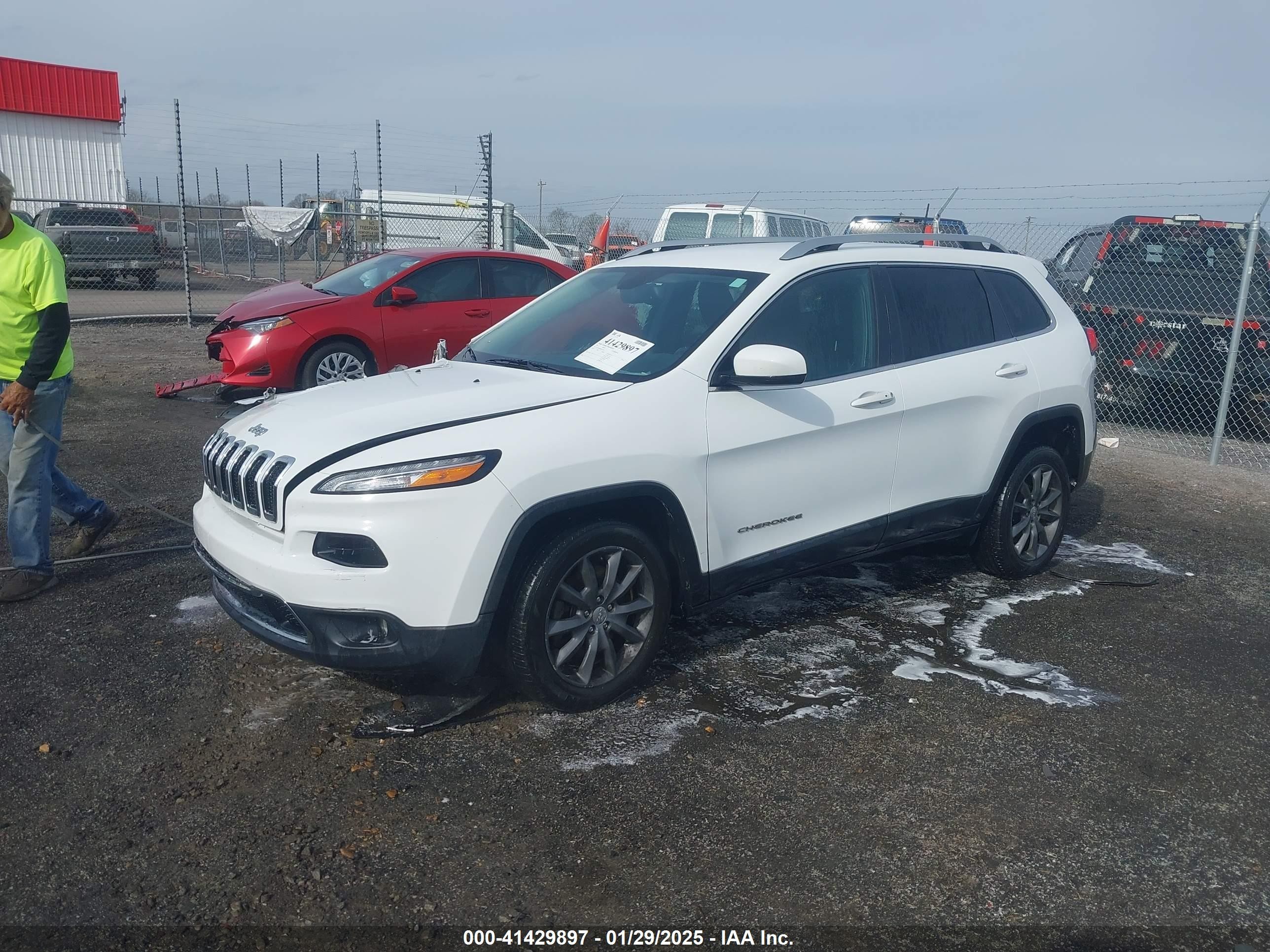 2017 Jeep Cherokee Limited Fwd White vin: 1C4PJLDB0HW516439