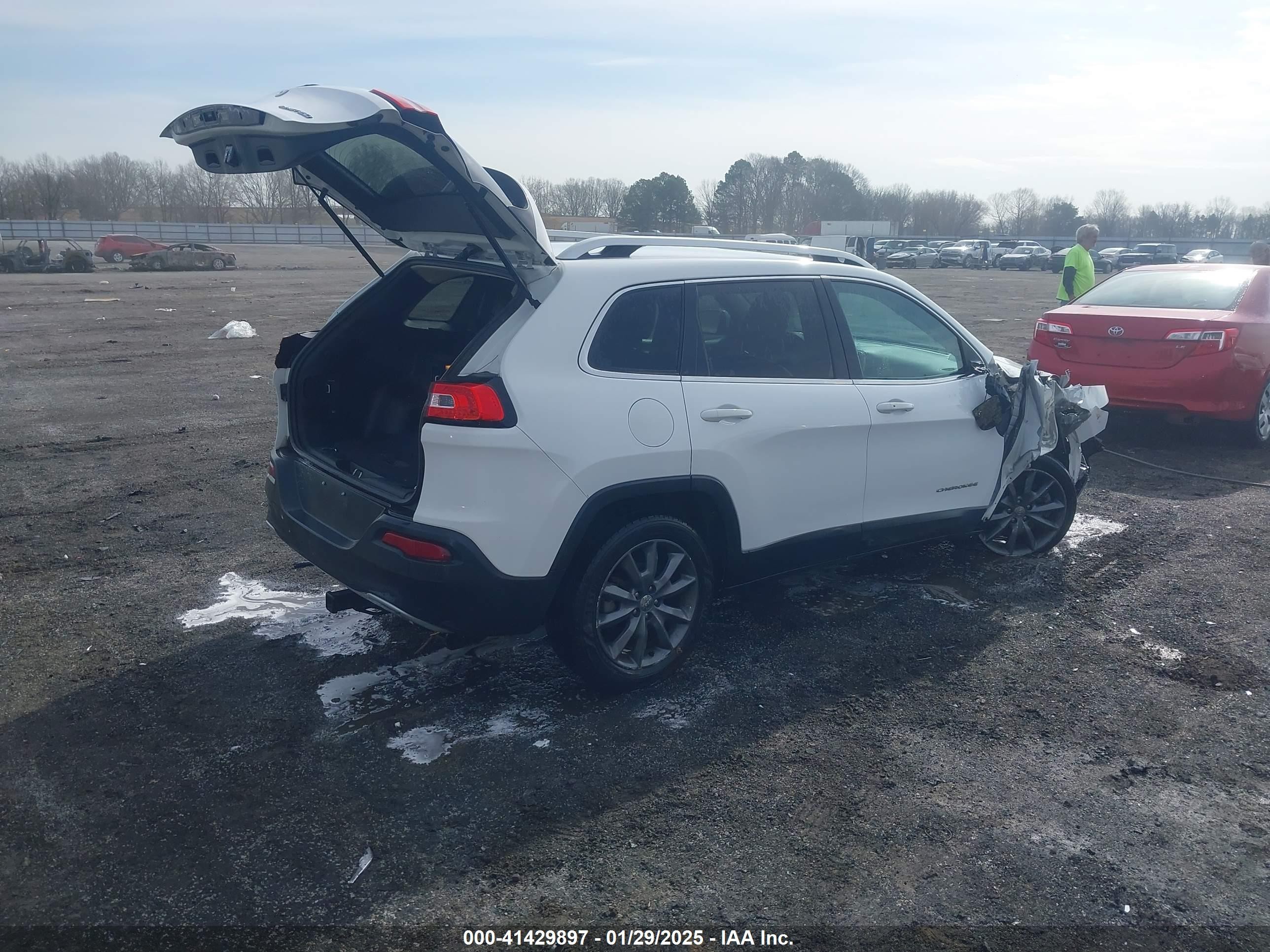 2017 Jeep Cherokee Limited Fwd White vin: 1C4PJLDB0HW516439