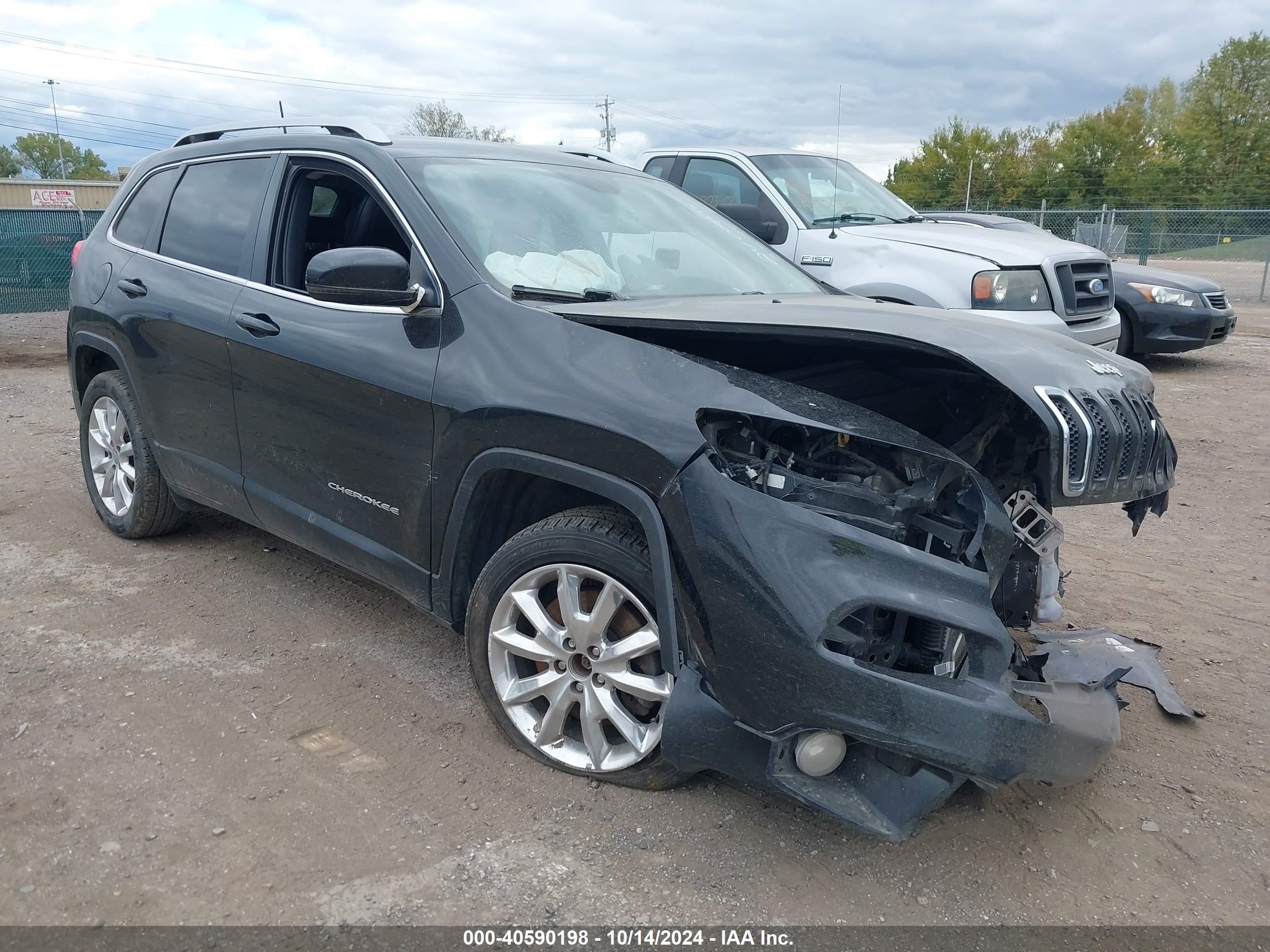 2017 Jeep Cherokee Limited Fwd Черный vin: 1C4PJLDB0HW522001