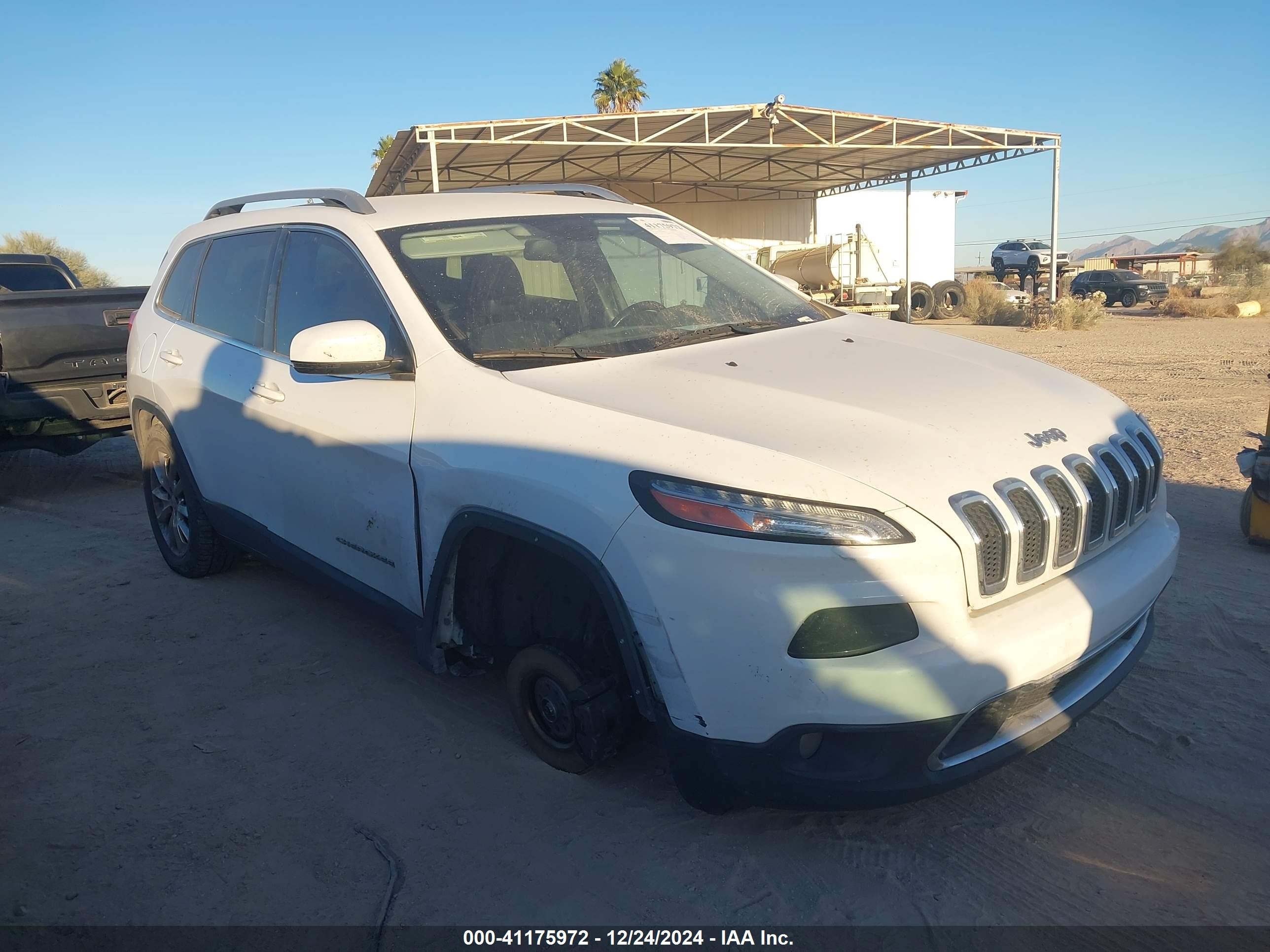 2017 Jeep Cherokee Limited Fwd White vin: 1C4PJLDB0HW526582