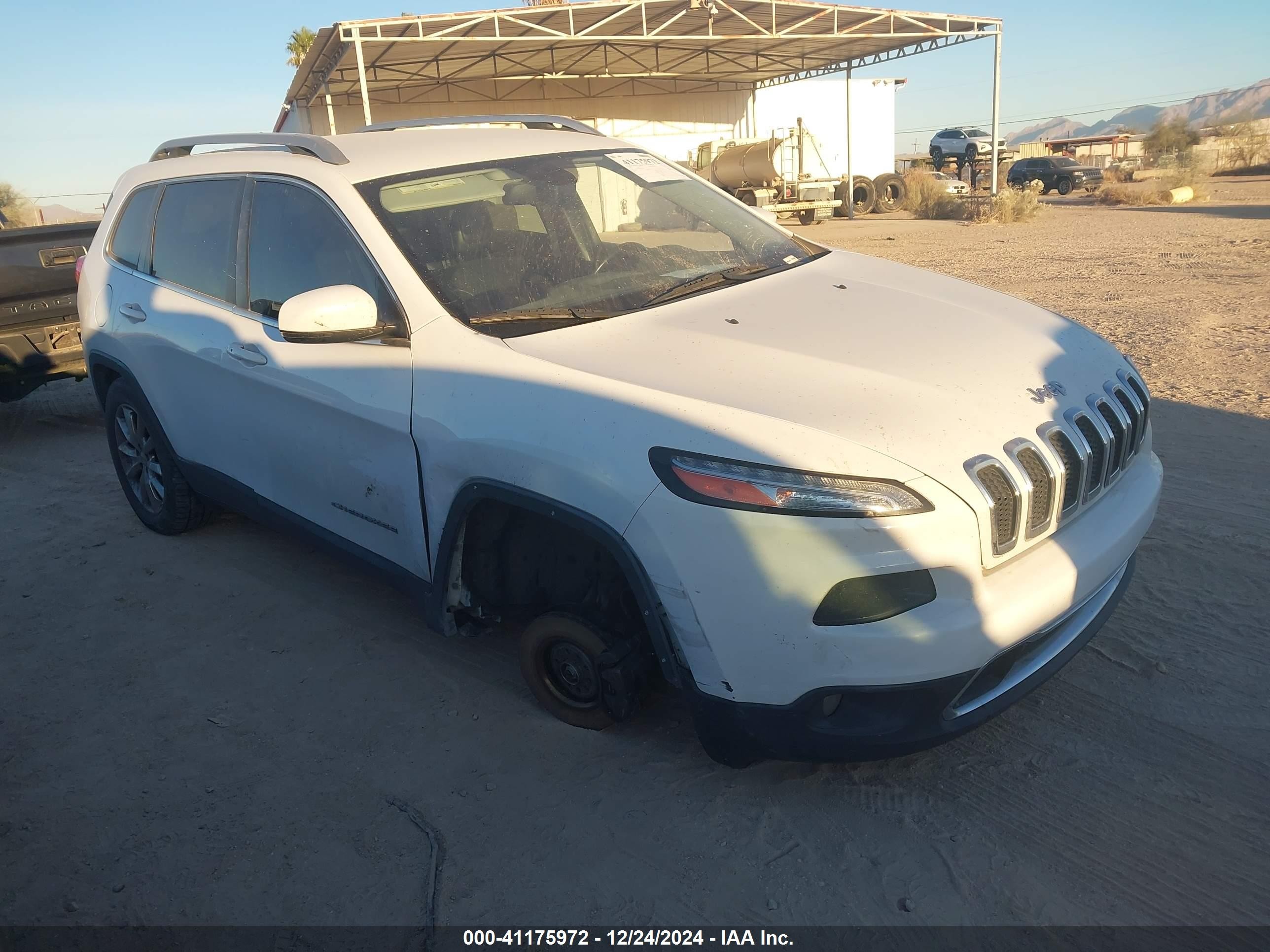 2017 Jeep Cherokee Limited Fwd White vin: 1C4PJLDB0HW526582