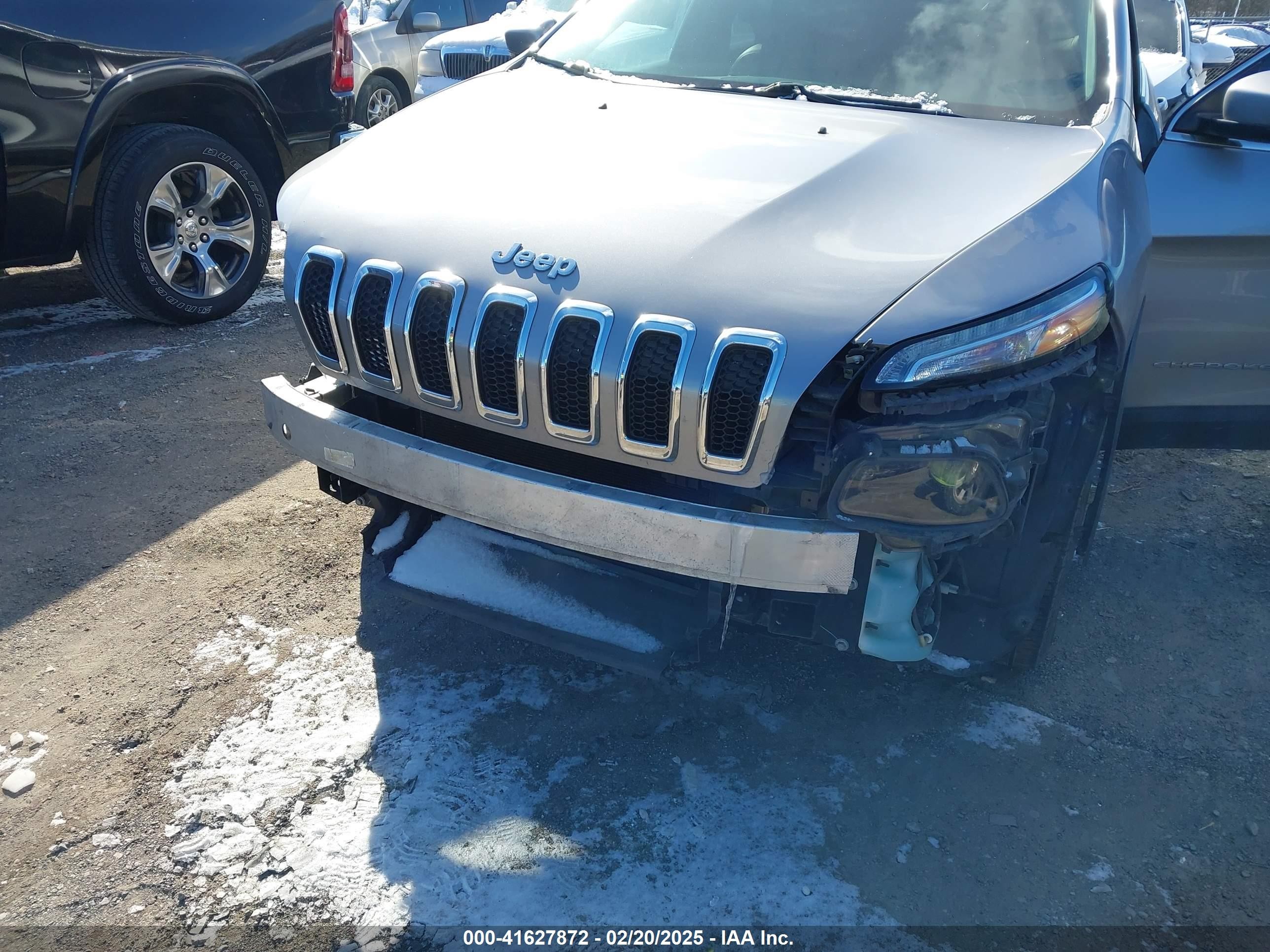 2017 Jeep Cherokee Limited Fwd Серый vin: 1C4PJLDB0HW539669