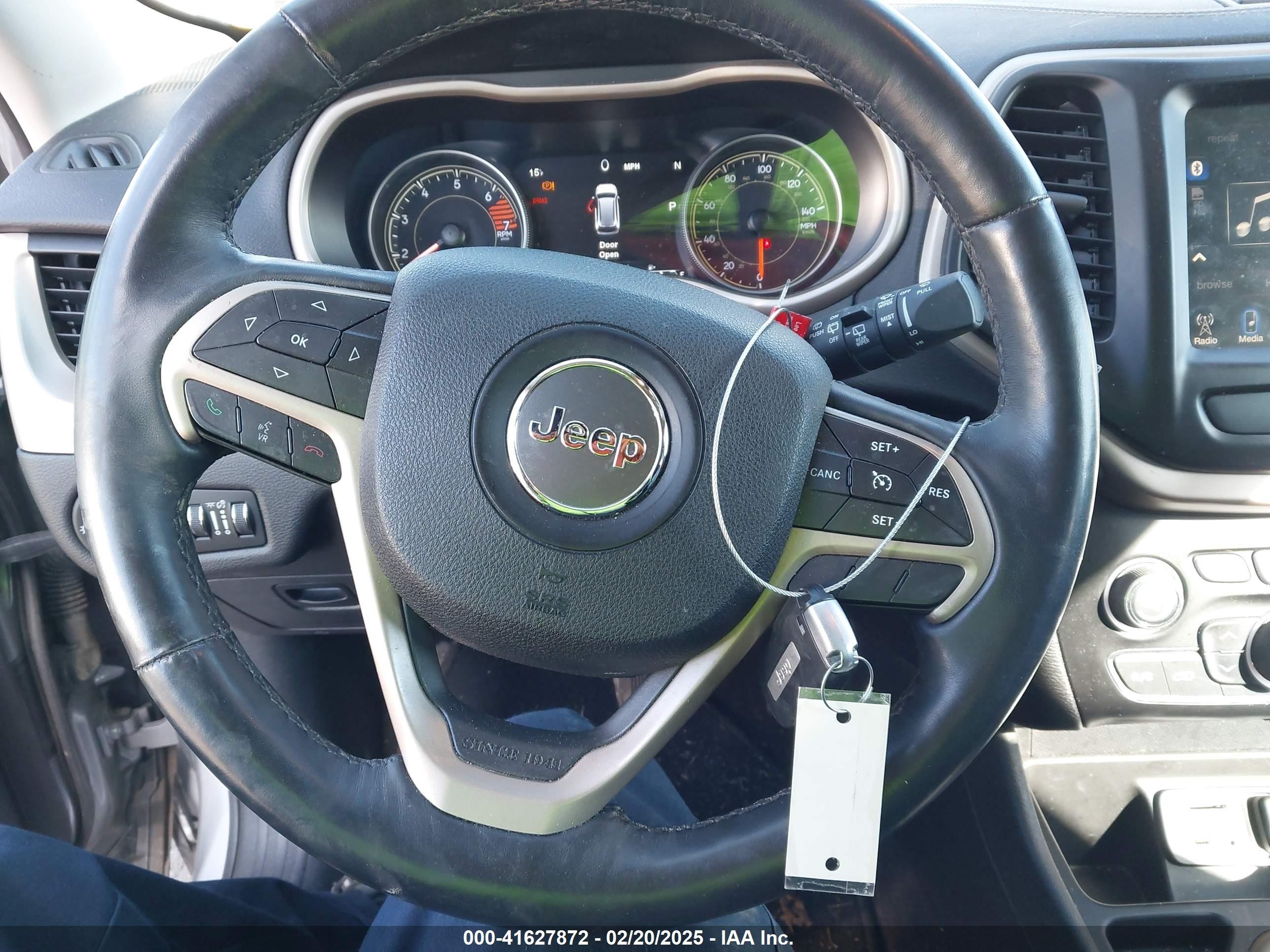 2017 Jeep Cherokee Limited Fwd Серый vin: 1C4PJLDB0HW539669