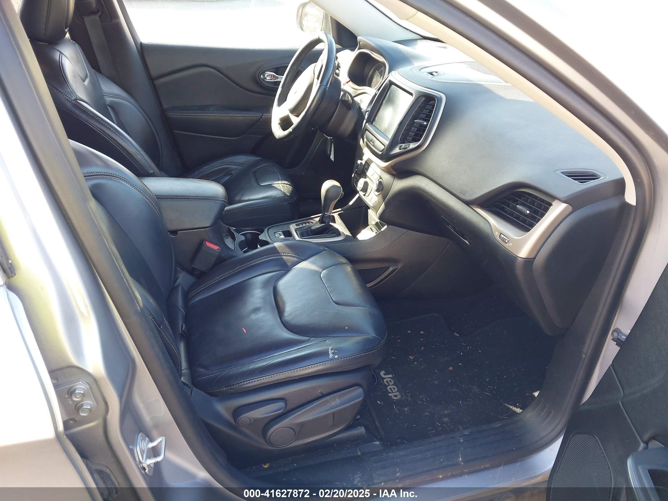 2017 Jeep Cherokee Limited Fwd Серый vin: 1C4PJLDB0HW539669