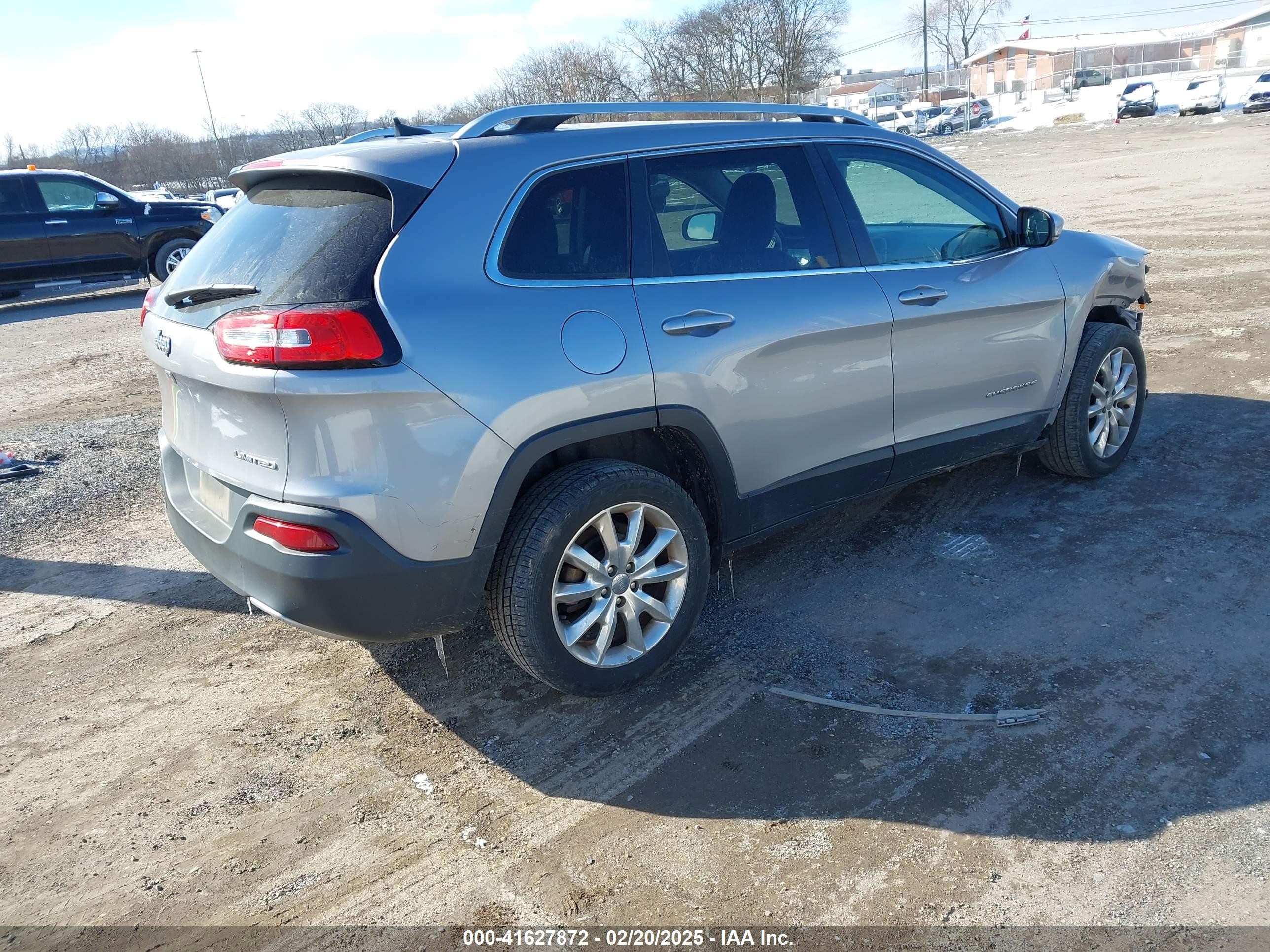2017 Jeep Cherokee Limited Fwd Серый vin: 1C4PJLDB0HW539669