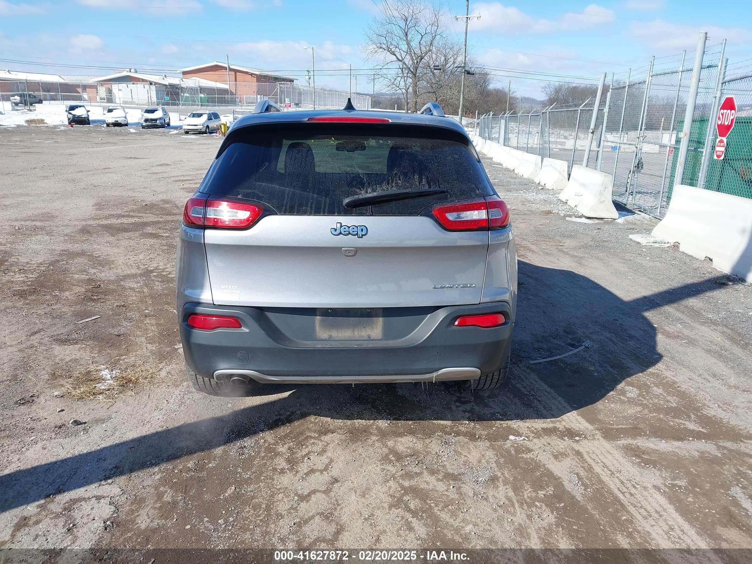 2017 Jeep Cherokee Limited Fwd Серый vin: 1C4PJLDB0HW539669