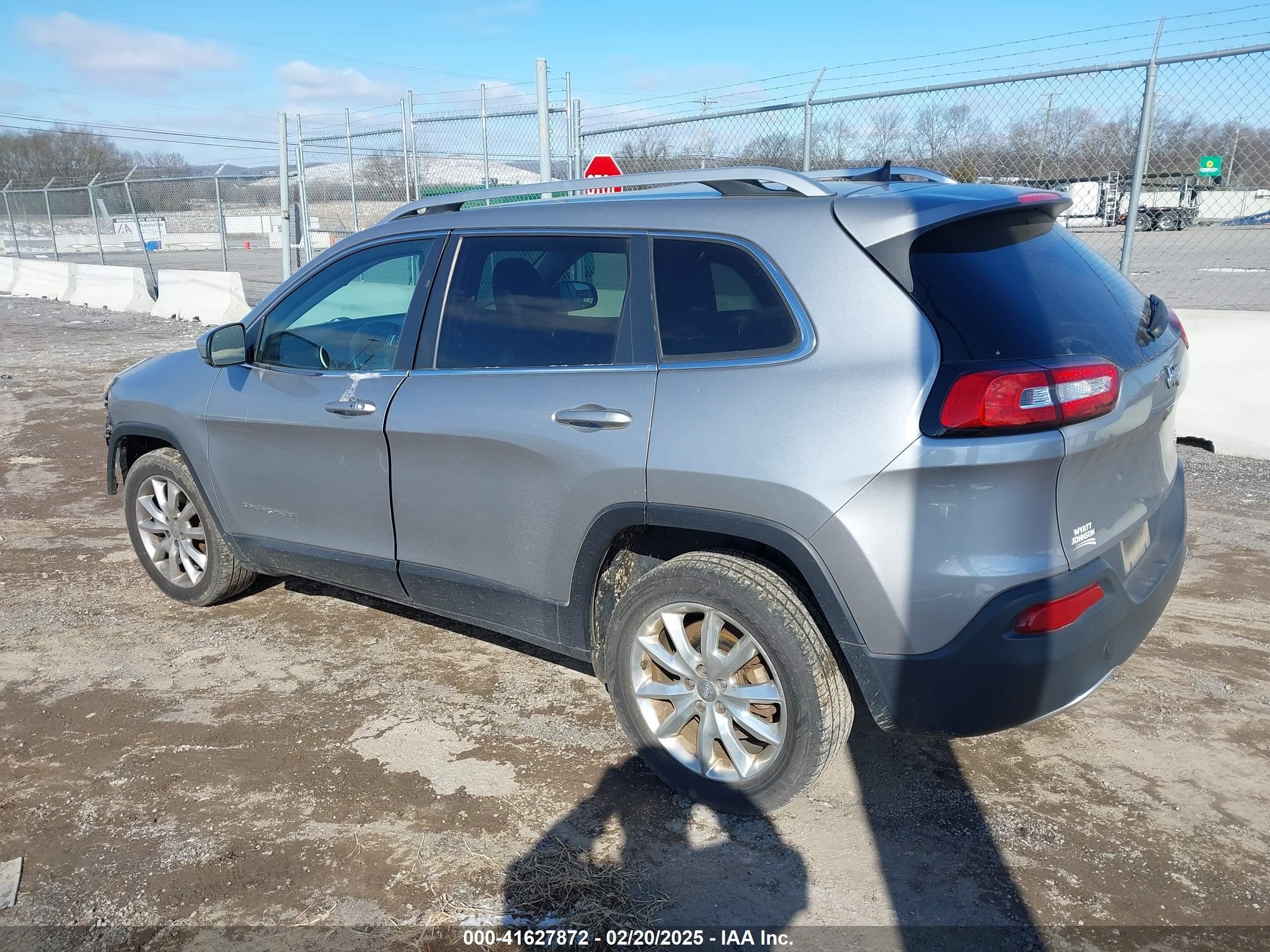 2017 Jeep Cherokee Limited Fwd Серый vin: 1C4PJLDB0HW539669