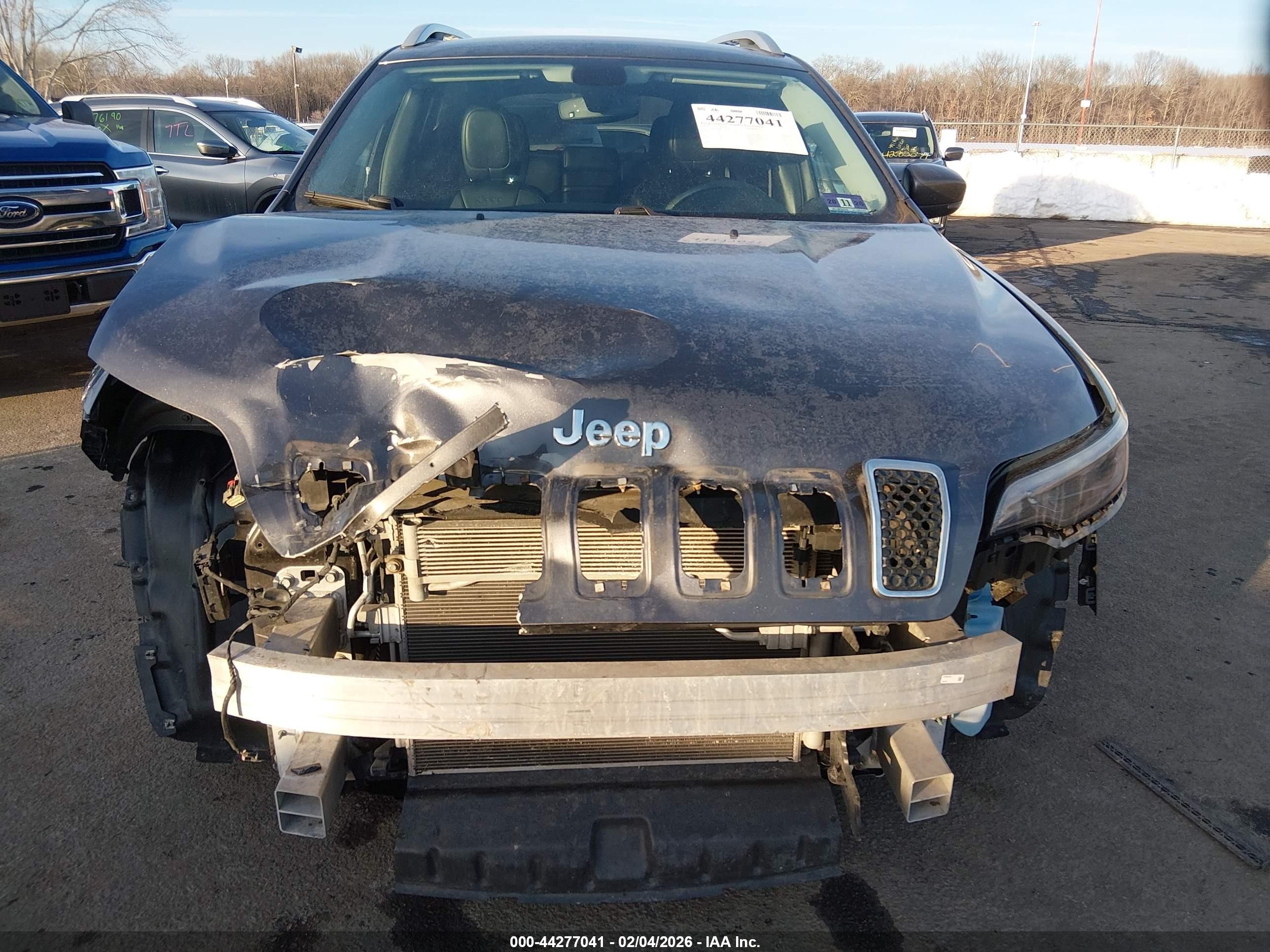 2019 Jeep Cherokee Limited Fwd Серый vin: 1C4PJLDB0KD346263