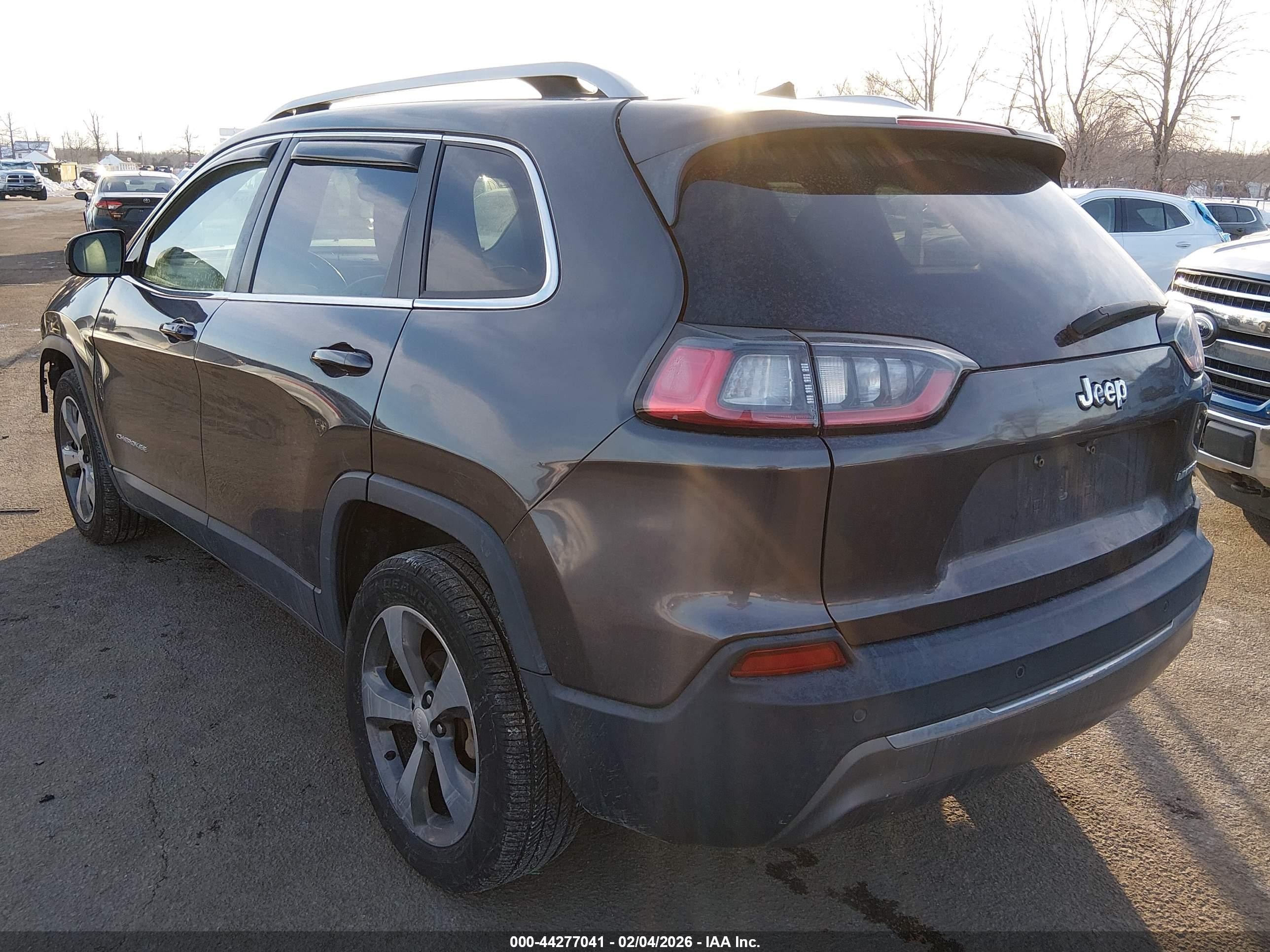 2019 Jeep Cherokee Limited Fwd Серый vin: 1C4PJLDB0KD346263